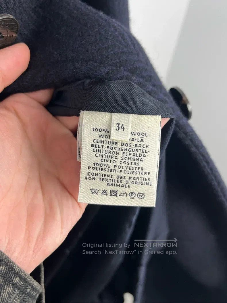 Hermes Hermes Navy Blue Lapel Long Sleeve Wool Coat Size XXS / US 00 / IT 34 - 4 Thumbnail