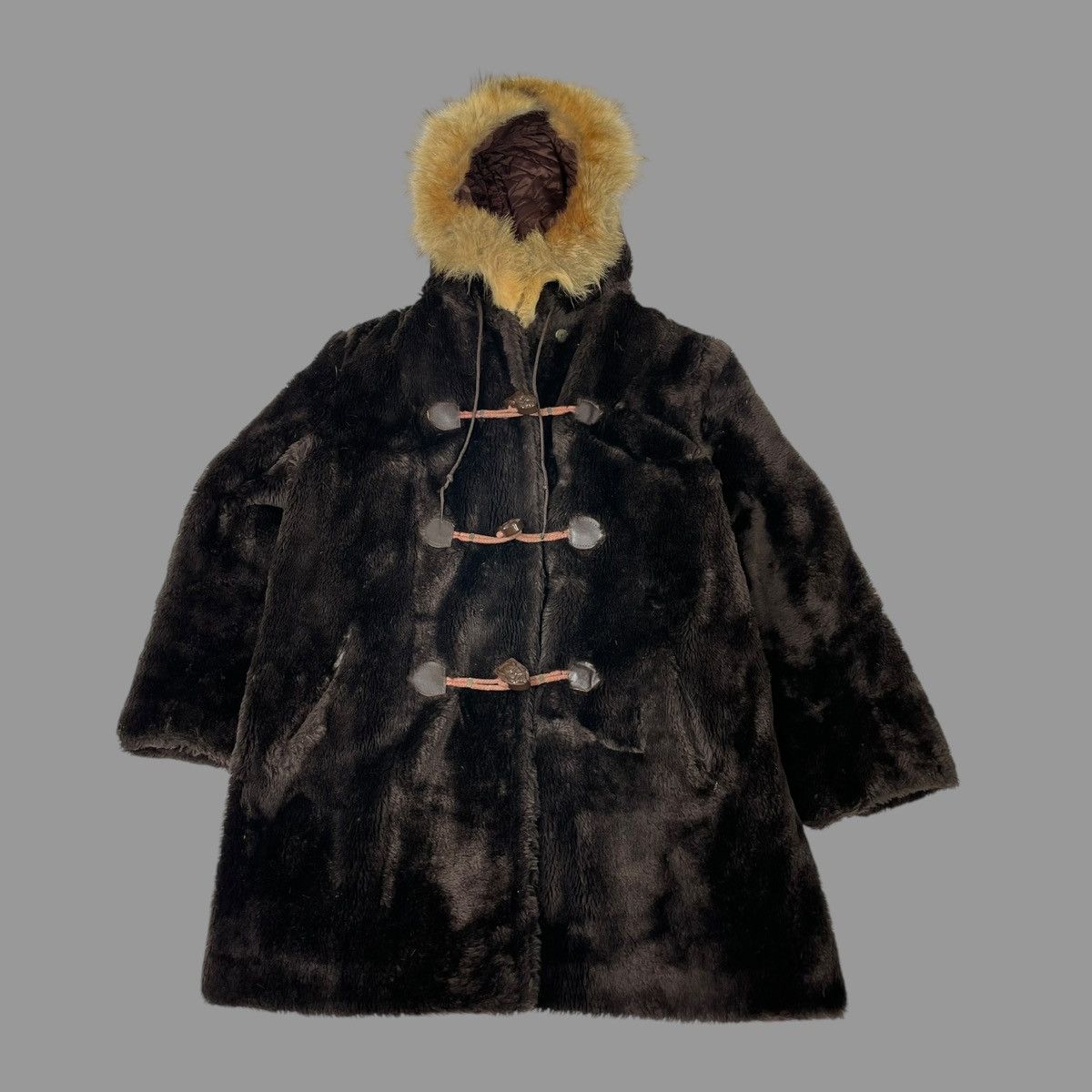 Vintage 1960s fur zip up jacket