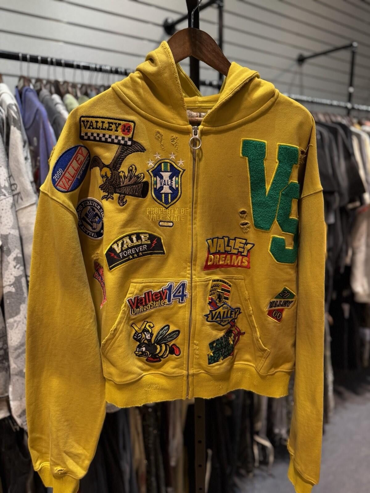 Vale XL - Vale Zip Up Yellow Hoodie Authentic Valley Vale Forever Size US XL / EU 56 / 4 - 5 Thumbnail