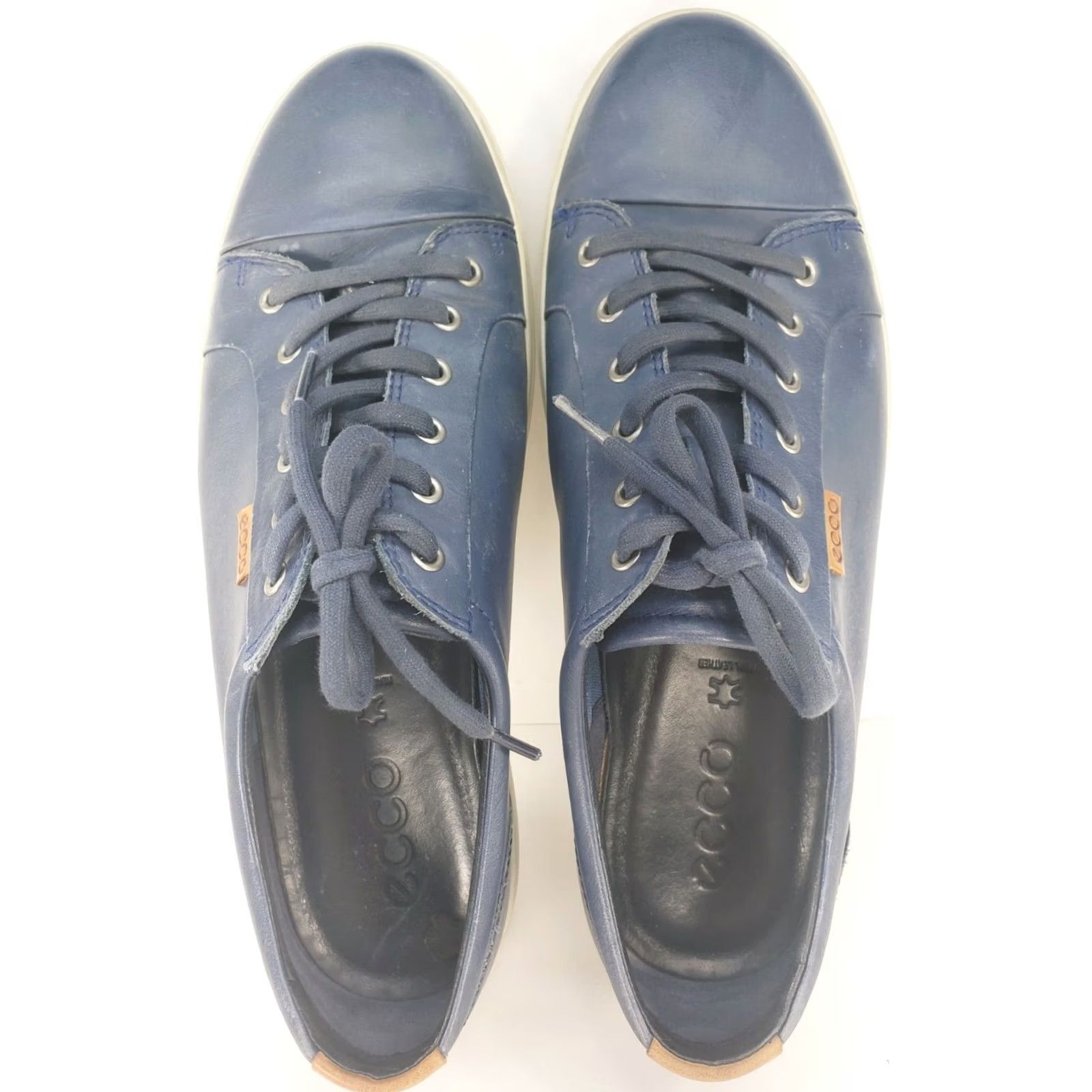 Ecco VINTAGE ECCO Mens Soft 7 Navy Blue Leather Shoes 13M 47EU Low Top Sneaker Comfort Casual Mens Size US L / EU 52-54 / 3 - 6 Thumbnail