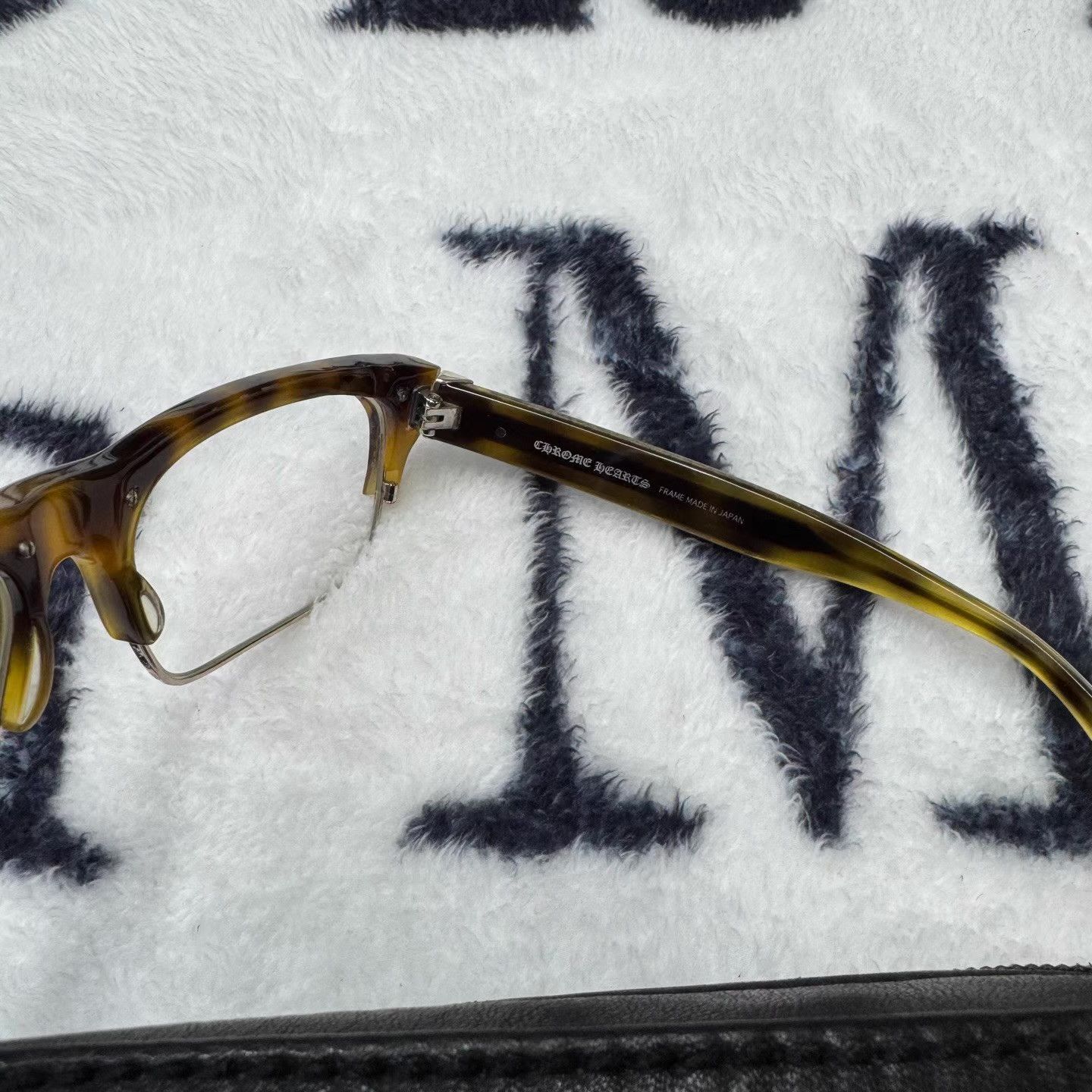 Chrome Hearts Chrome Hearts Tortoiseshell Amber Eyeglass Frame Q10 Size ONE SIZE - 4 Thumbnail