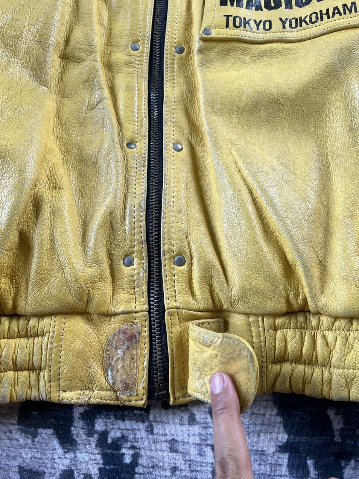 YELLOW CORN 💥STEALS💥Vintage Yellow Corn Sledge Hammer Leather Jacket 90s Size US M / EU 48-50 / 2 - 8 Thumbnail