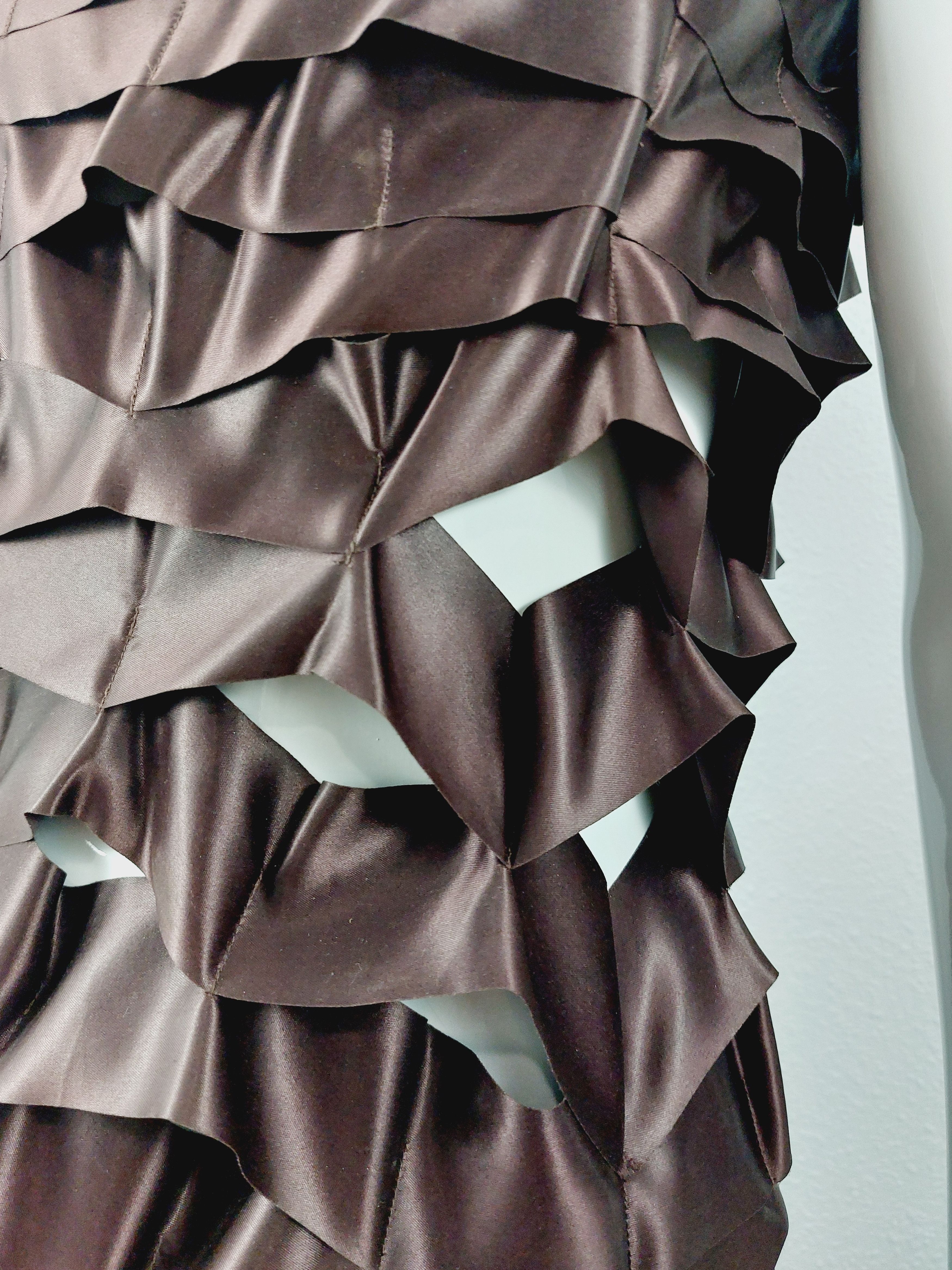 Issey Miyake Vintage Issey Miyake Bronze Satin Ribbon Cage Dress, 1990s Size XS / US 0-2 / IT 36-38 - 7 Thumbnail