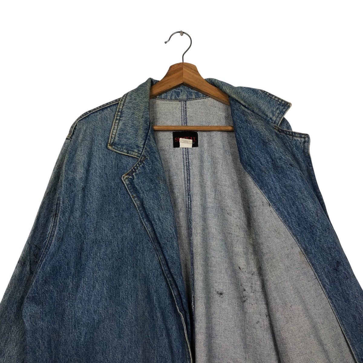 Japanese Brand 📌Vintage Denim Long Jacket Biker Sunbelt Made in Usa Size US M / EU 48-50 / 2 - 13 Thumbnail