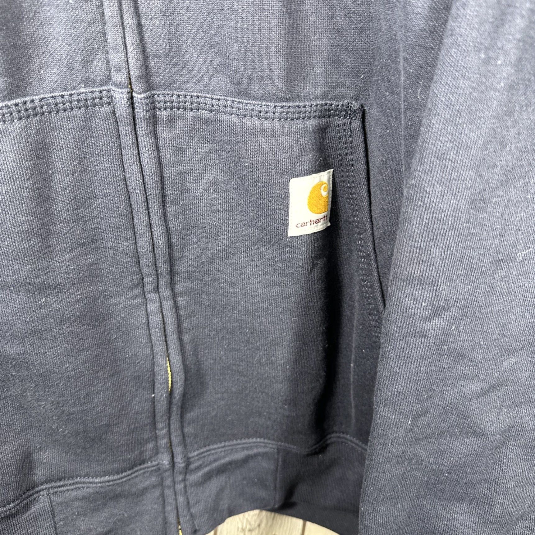Carhartt VINTAGE Carhartt Hoodie Mens XXL Loose Fit Zip-Up Sweatshirt Navy Blue Carhartt Loose Fit K122 Mens Hoodie Full Zip Logo Navy Blue 2XL Size US XXL / EU 58 / 5 - 3 Thumbnail