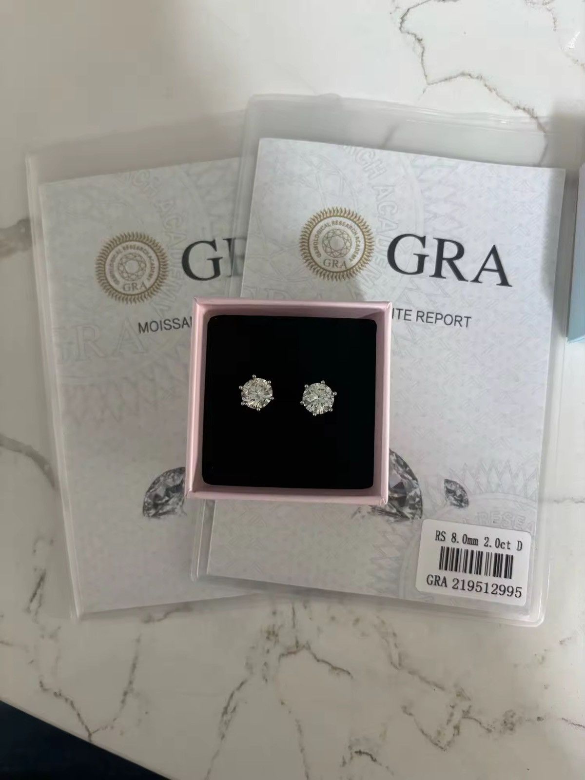 Jewelry 2 carat (8 mm ) Moissanite Screw Stud Earrings Size ONE SIZE - 1 Thumbnail