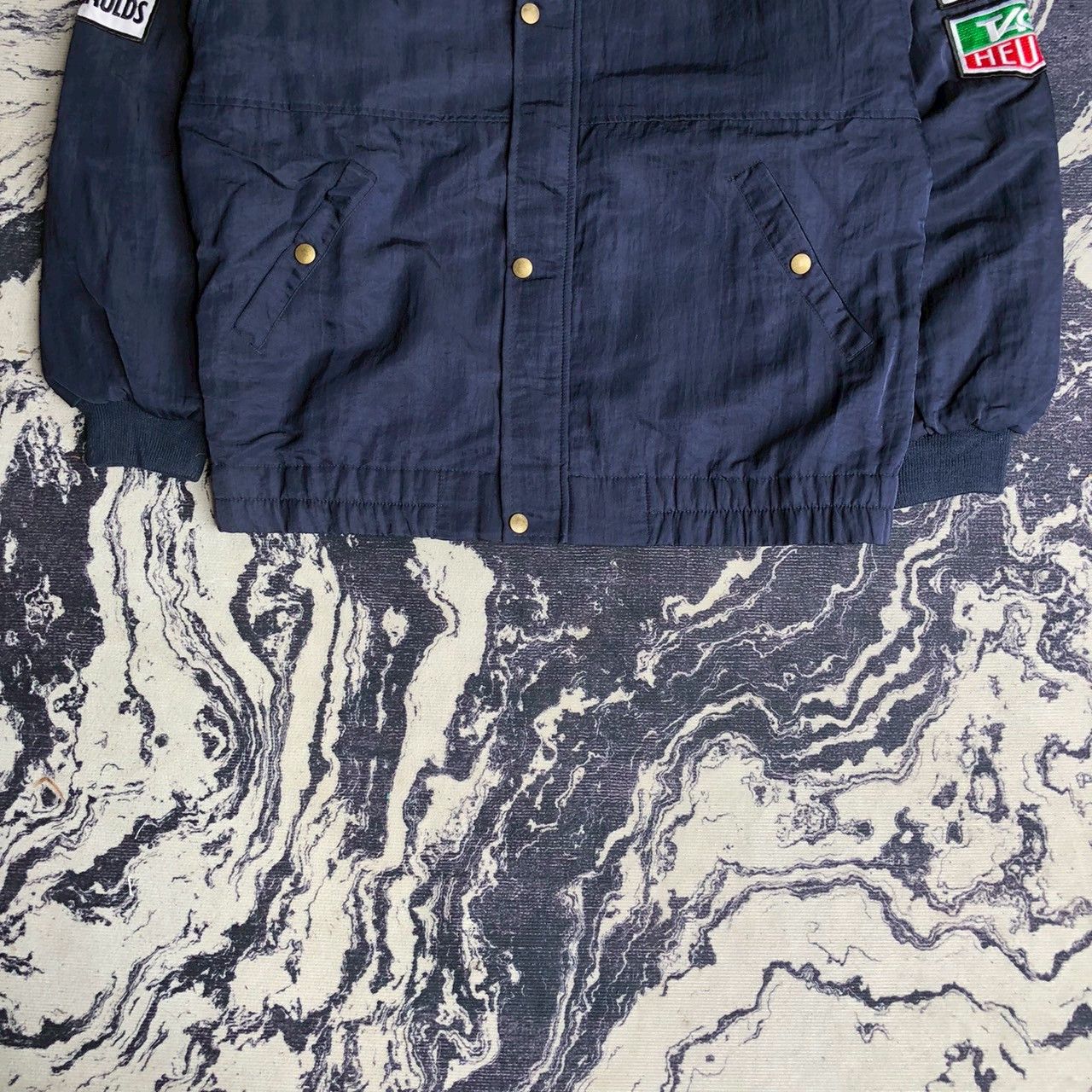 Vintage RARE Vintage 90s Goodyear F1 Racing Patch Quilted Jacket Size US M / EU 48-50 / 2 - 4 Thumbnail