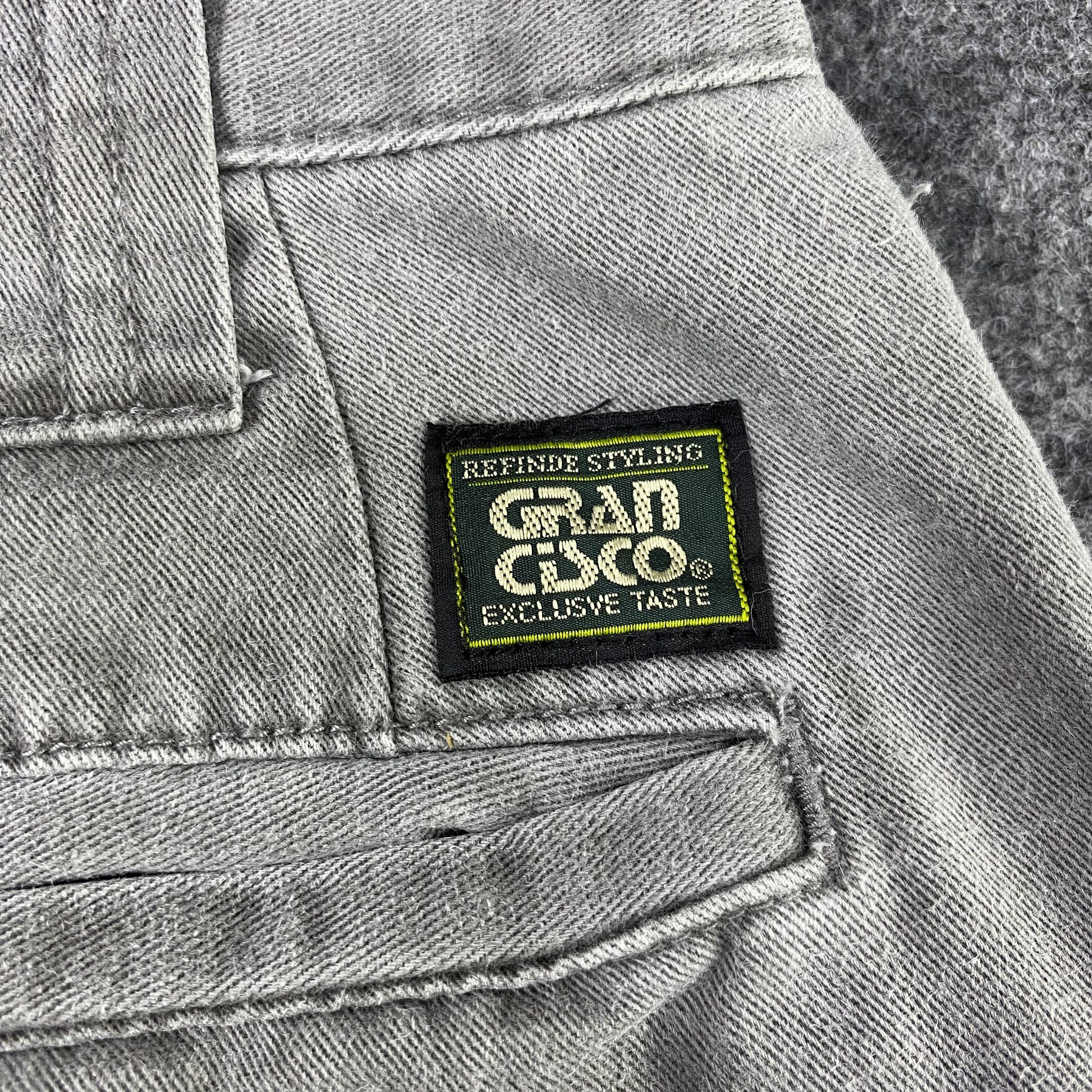 Japanese Brand Gran Cisco Faded Grey Cargo Pants - C022 Size US 29 - 9 Thumbnail