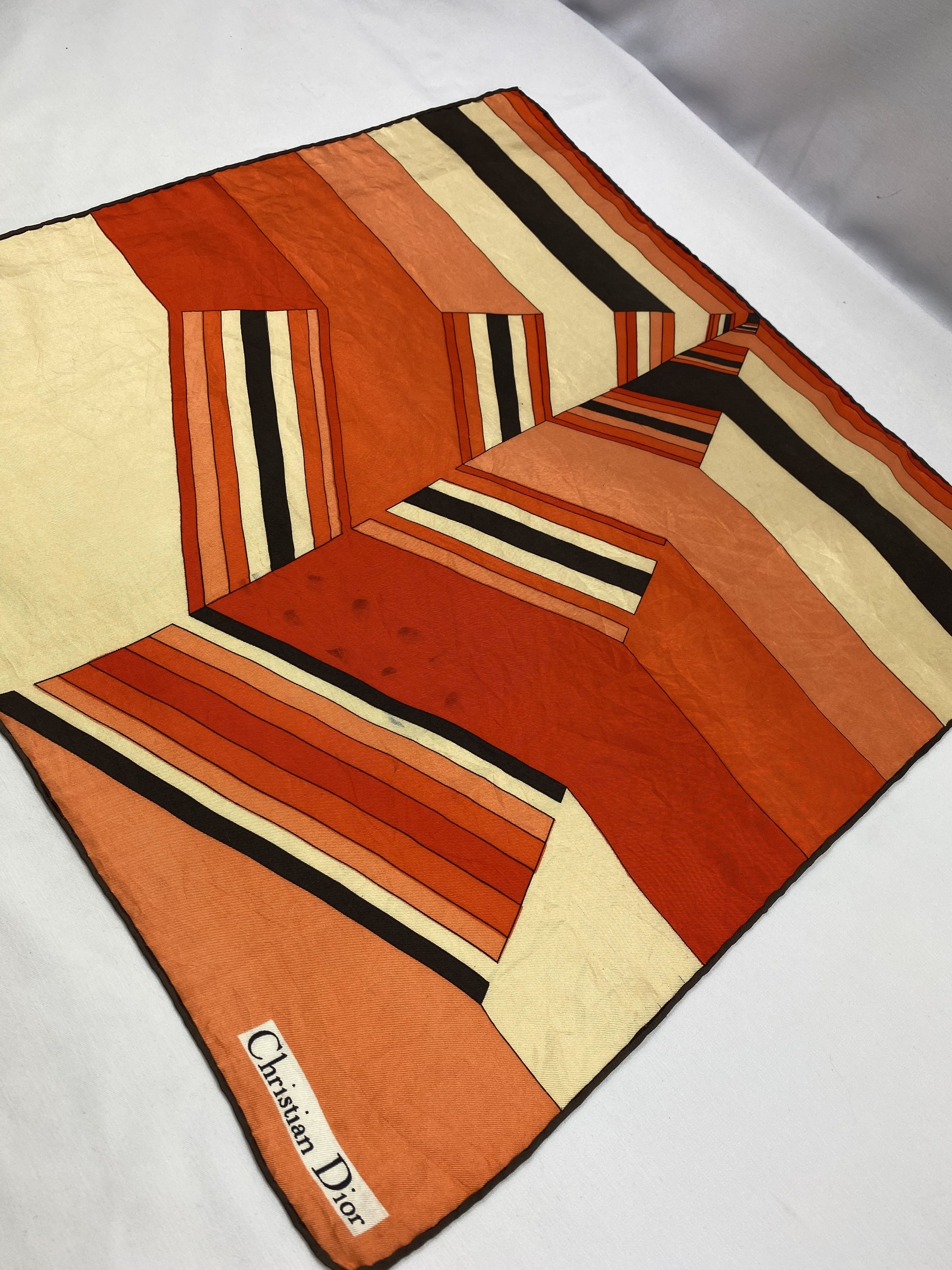 Vintage Christian Dior Silk Handkerchief / Bandana / Neckerchief Size ONE SIZE - 4 Thumbnail