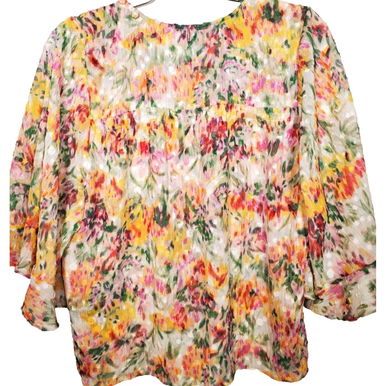MISA Los Angeles Misa Los Angeles Top Womens S Para Bahara Floral Print Chiffon Women Size Size S / US 4 / IT 40 - 7 Thumbnail
