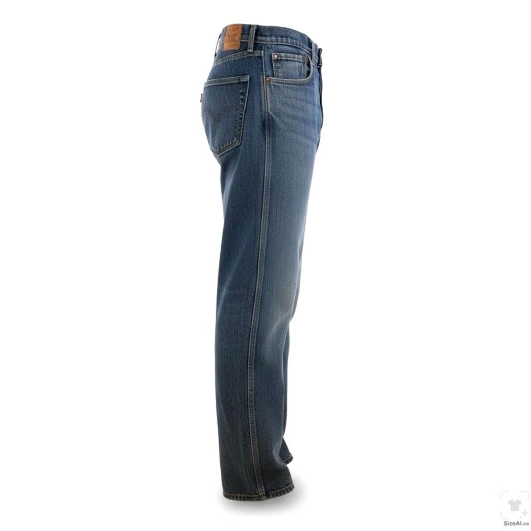 Levi's Levis Western Fit Jeans Denim Straight Blue Light Wash Zip Fly Mens 36x32 Size US 36 / EU 52 - 3 Thumbnail