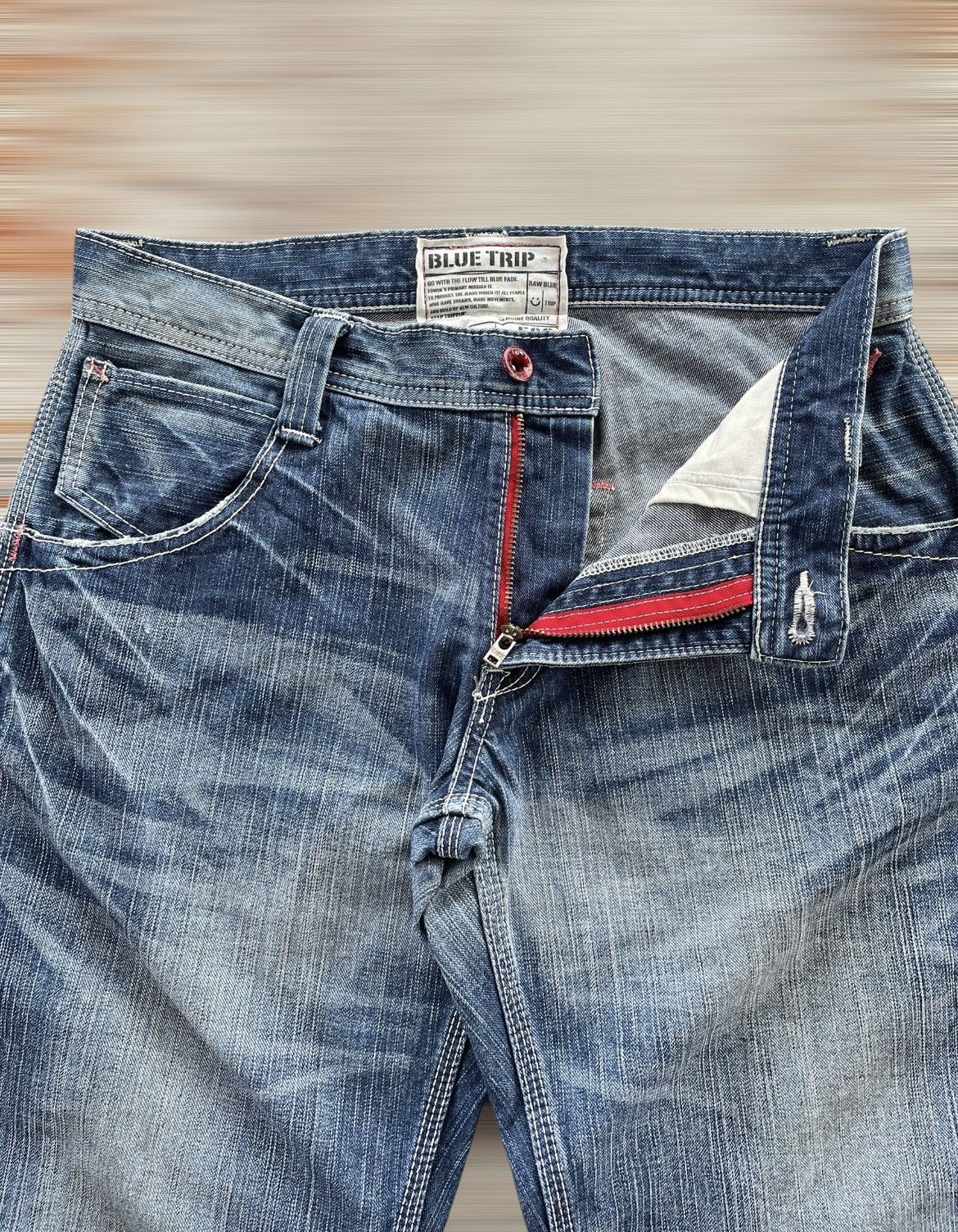 Designer × Edwin × If Six Was Nine EDWIN 503 BLUE TRIP SHORT JEANS Size US 33 - 4 Thumbnail