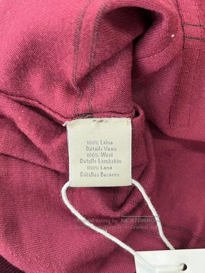 Hermes Hermes Knitted wool and leather long-sleeved T-shirt Size US XXL / EU 58 / 5 - 3 Thumbnail