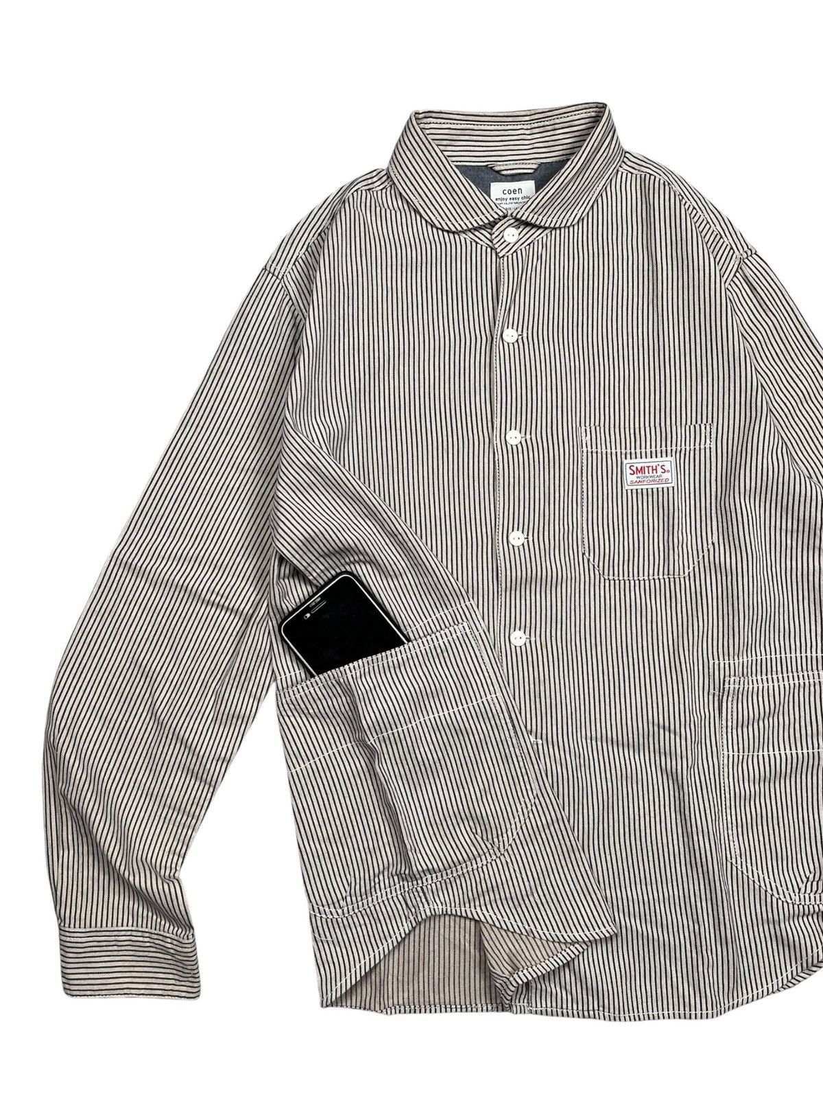 Japanese Brand Coen Hickory Jacket Side Pocket Size US L / EU 52-54 / 3 - 6 Thumbnail