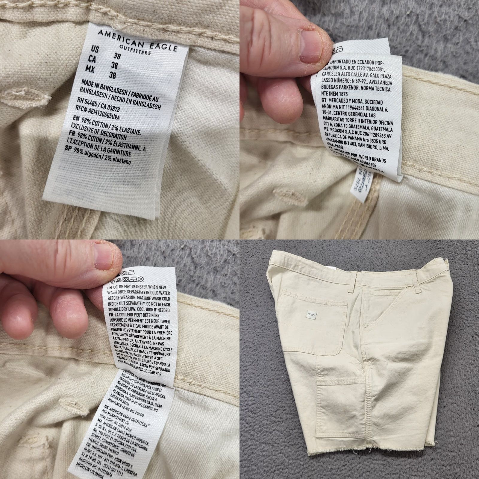 American Eagle Outfitters VINTAGE American Eagle 7" Shorts Men's Size 38 Flex Utility Natural Carpenter Jeans Shirt? Size US 38 / EU 54 - 9 Thumbnail