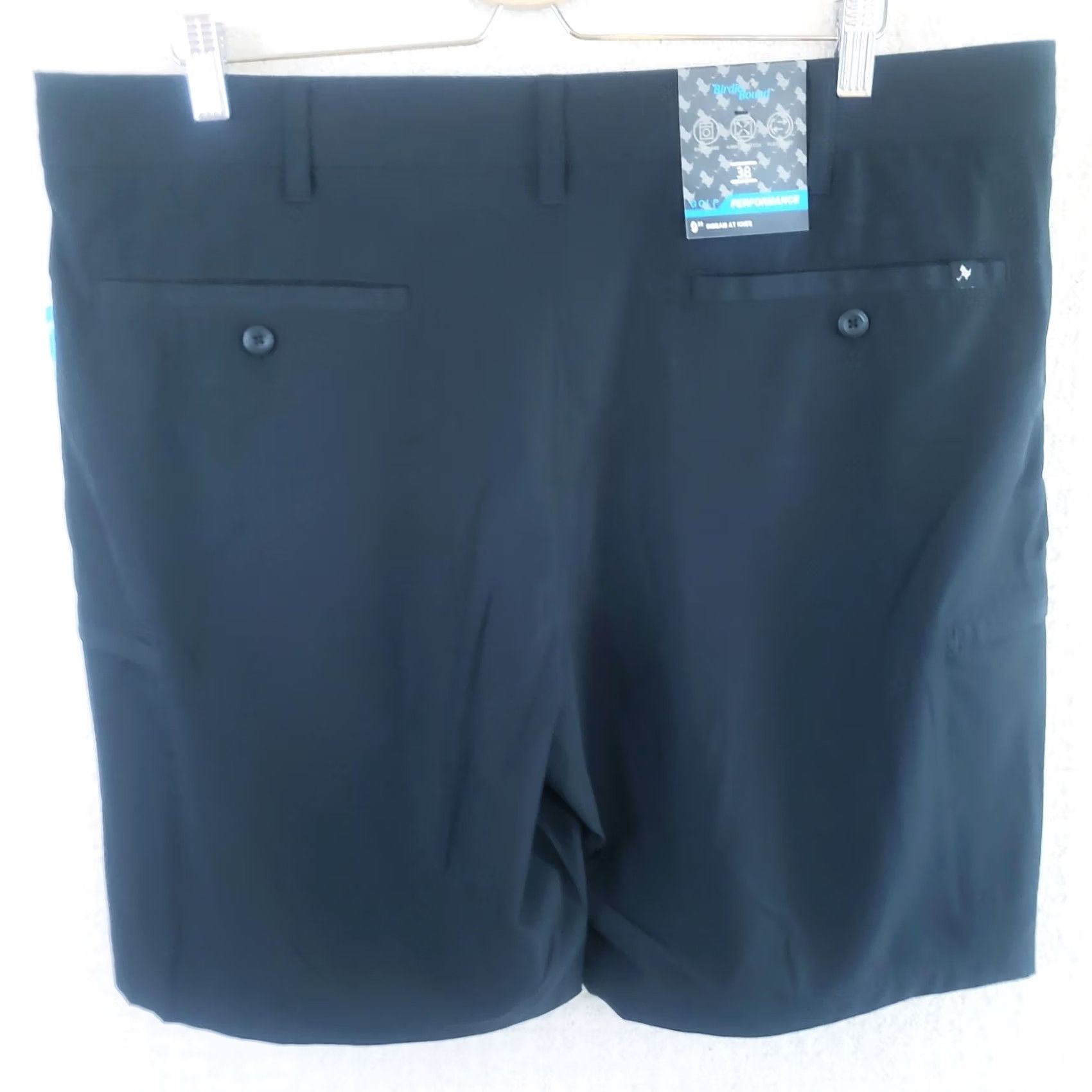 Vintage Birdie Bound Golf Shorts Mens 38 Black Performance Stretch Zip Pocket NWT Size US 38 / EU 54 - 5 Thumbnail