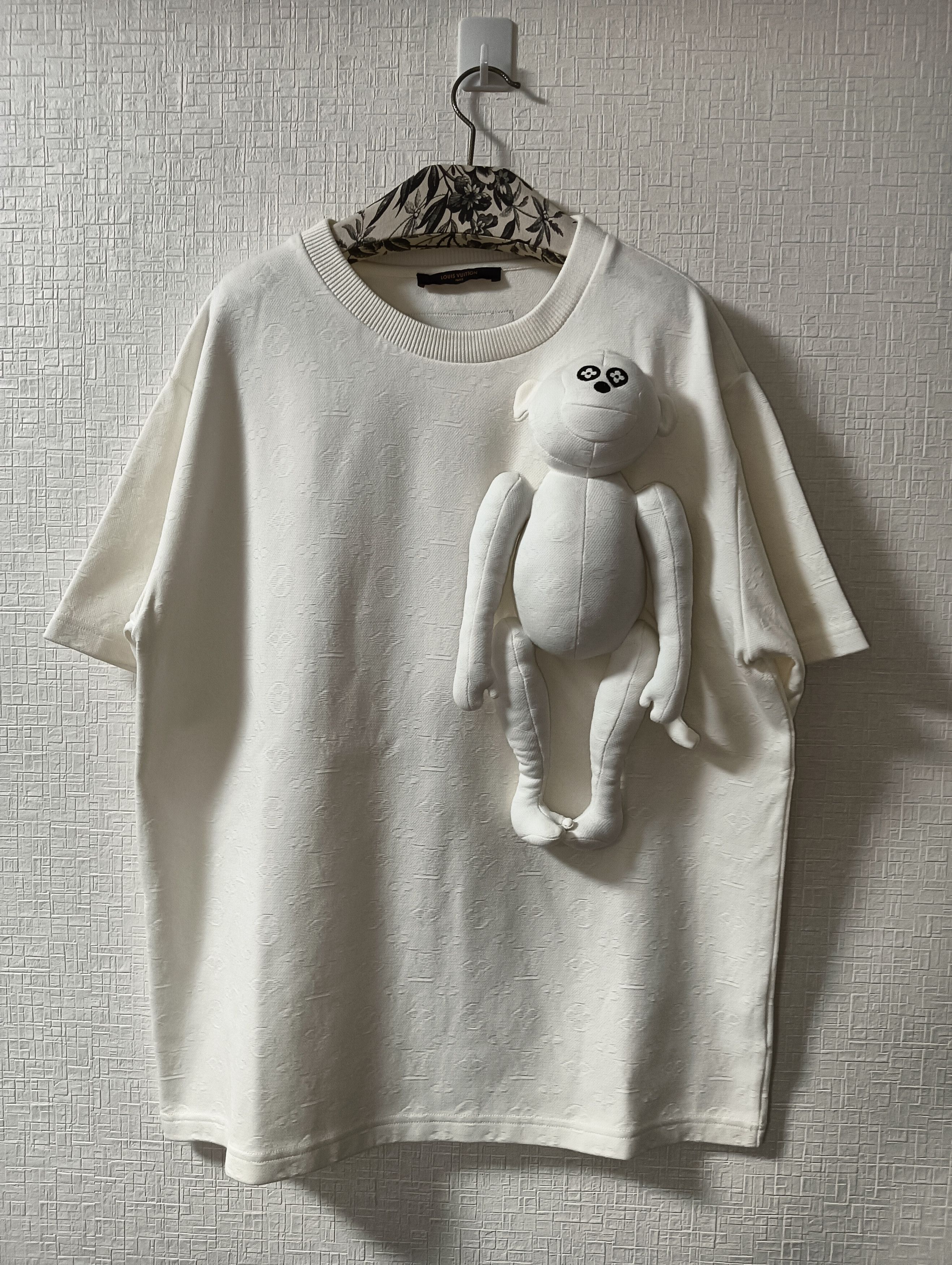 Pre-owned Louis Vuitton X Virgil Abloh 3d Monkey Tee In White