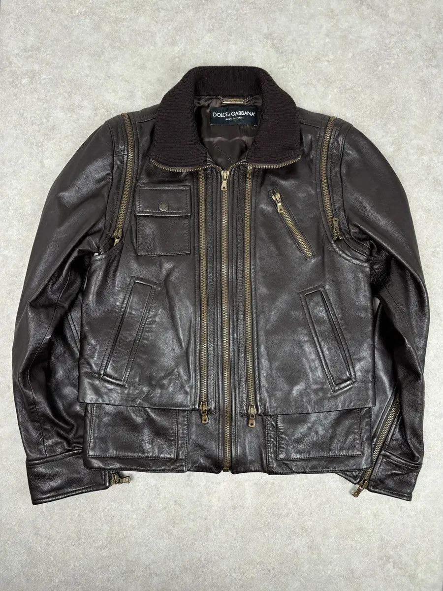 Dolce & Gabbana AW2003 Dolce & Gabbana Layered Multi Zip Leather Jacket Size US M / EU 48-50 / 2 - 5 Thumbnail