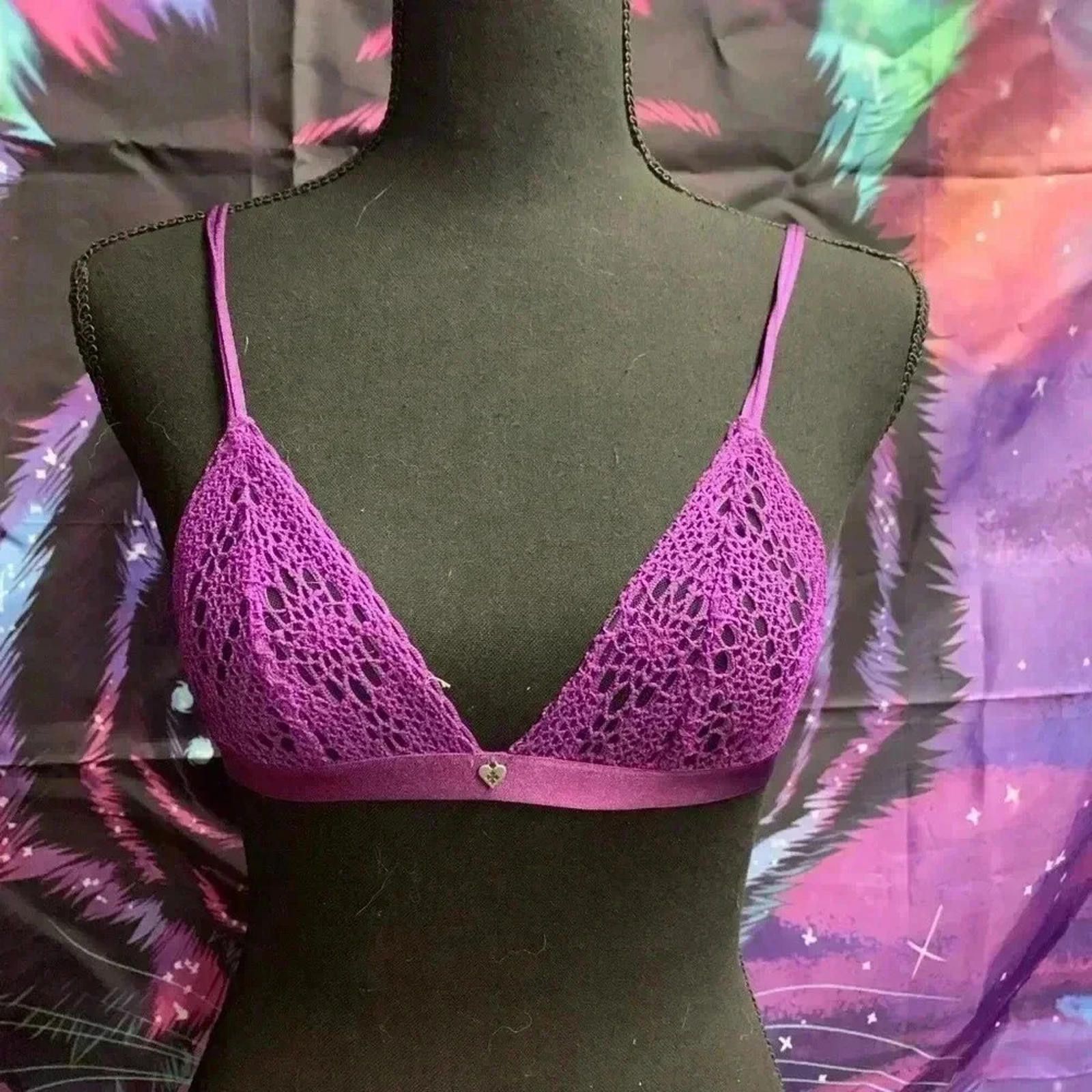 Designer Purple bralette Size ONE SIZE - 1 Thumbnail