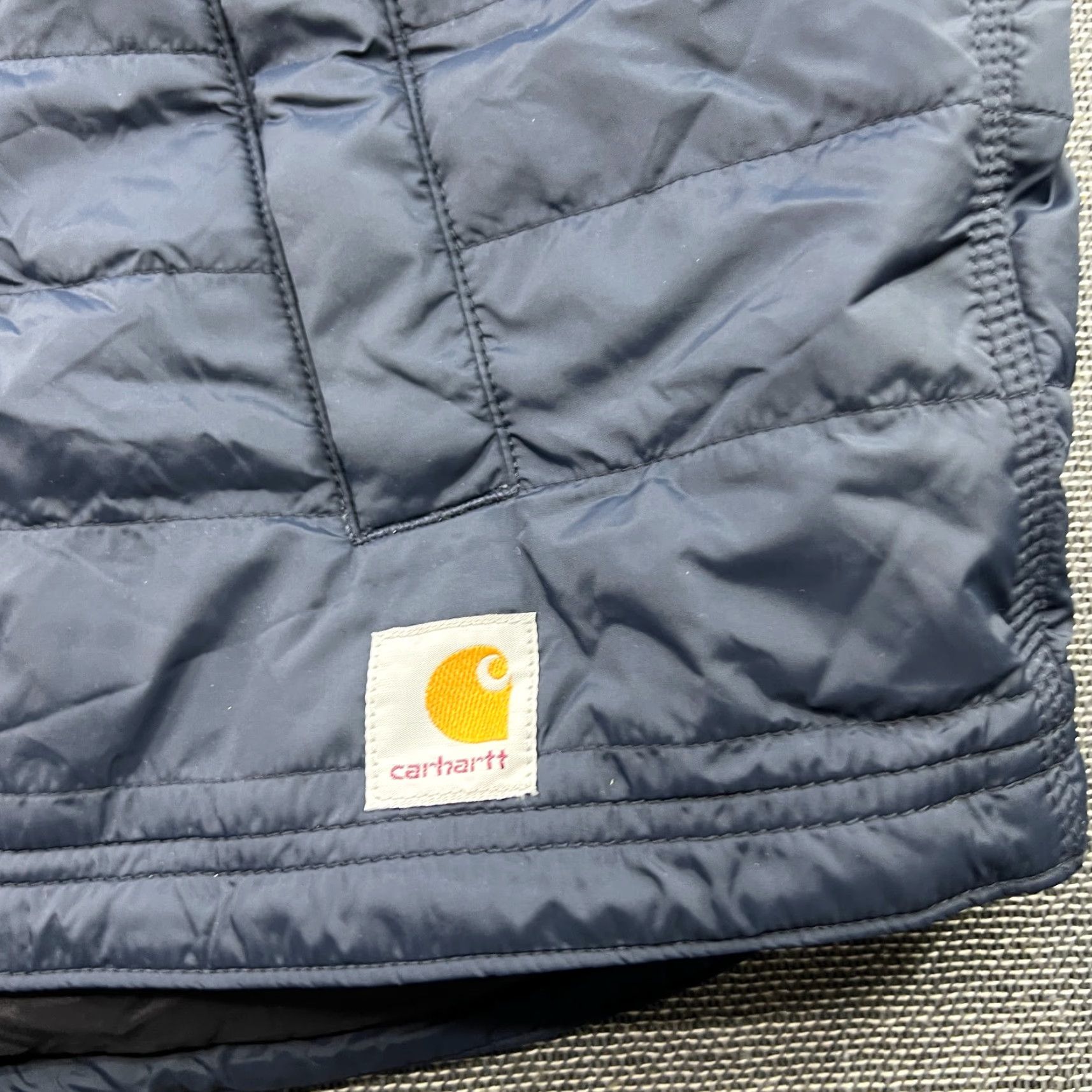 Carhartt Carhartt Rain Defender Gilliam Vest Mens 2XL Navy Blue Full Zip Shirt/Outerwear - 2XL Men Blue Full Zip Quilted Polyester Vest Size US XXL / EU 58 / 5 - 2 Thumbnail