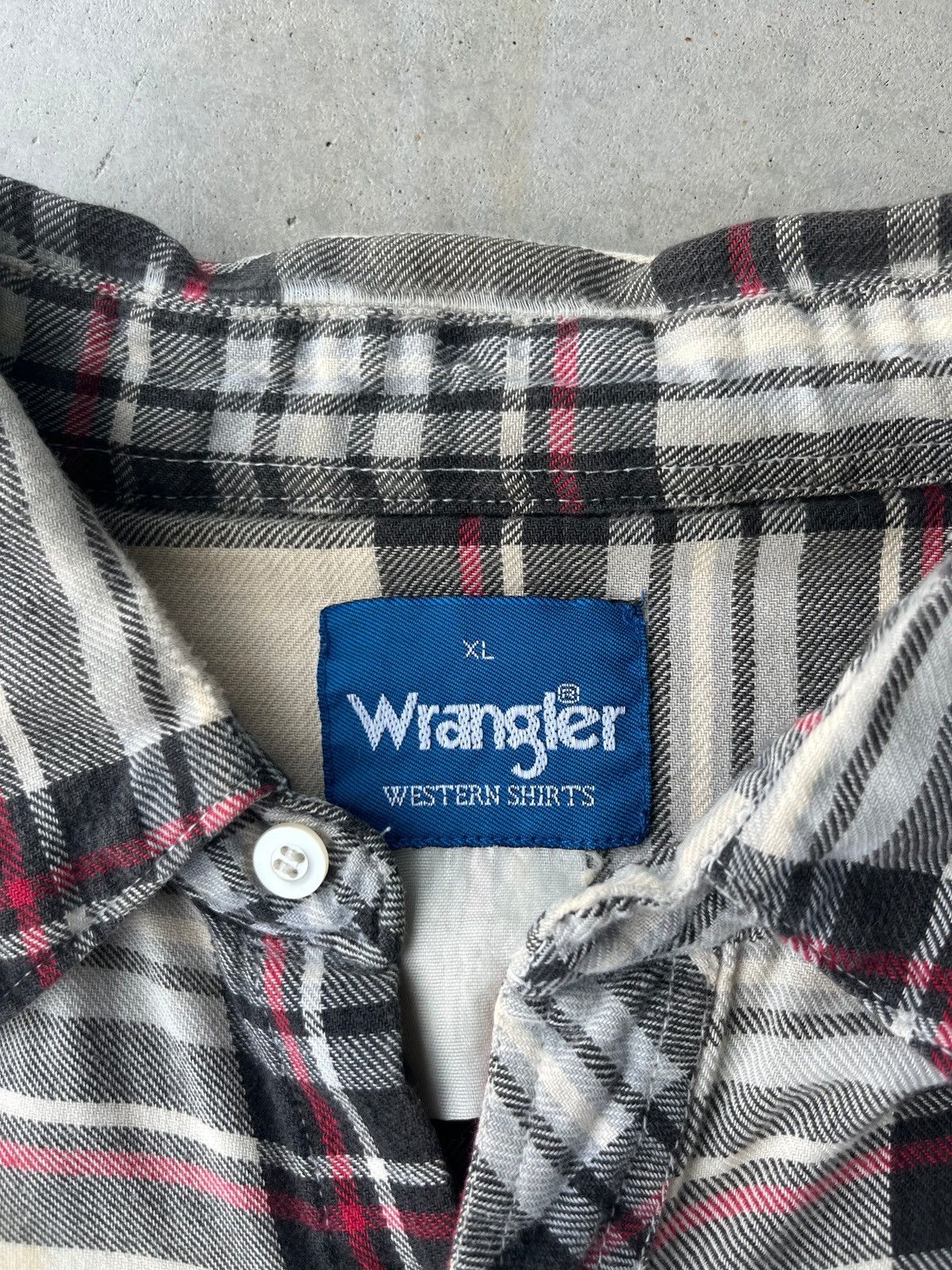 Japanese Brand × Vintage × Wrangler Vintage Wrangler Pearl Snap Flannel Size US XL / EU 56 / 4 - 4 Thumbnail