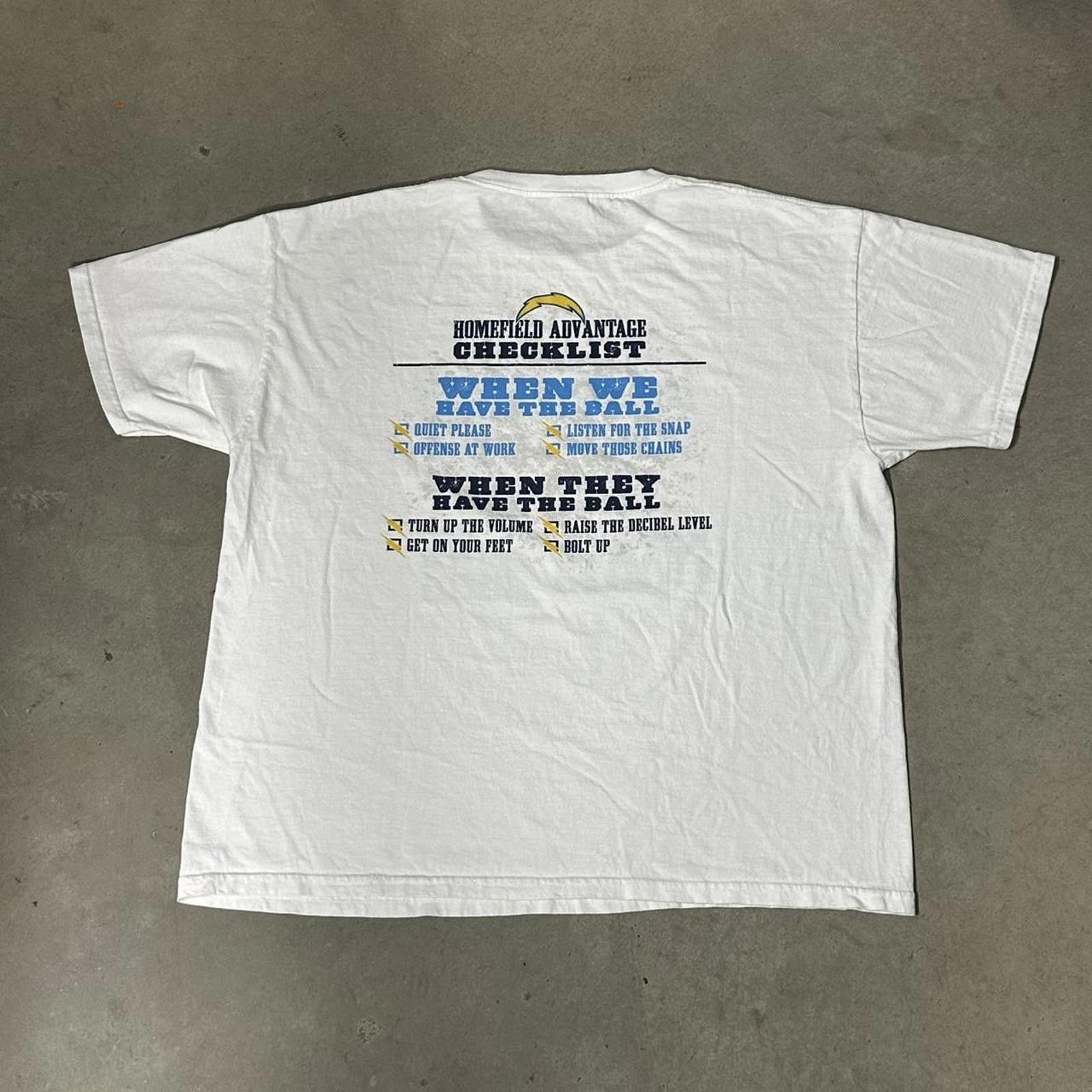 Fruit Of The Loom Vintage San Diego Chargers Homefield White Graphic Tee Size ONE SIZE - 5 Thumbnail