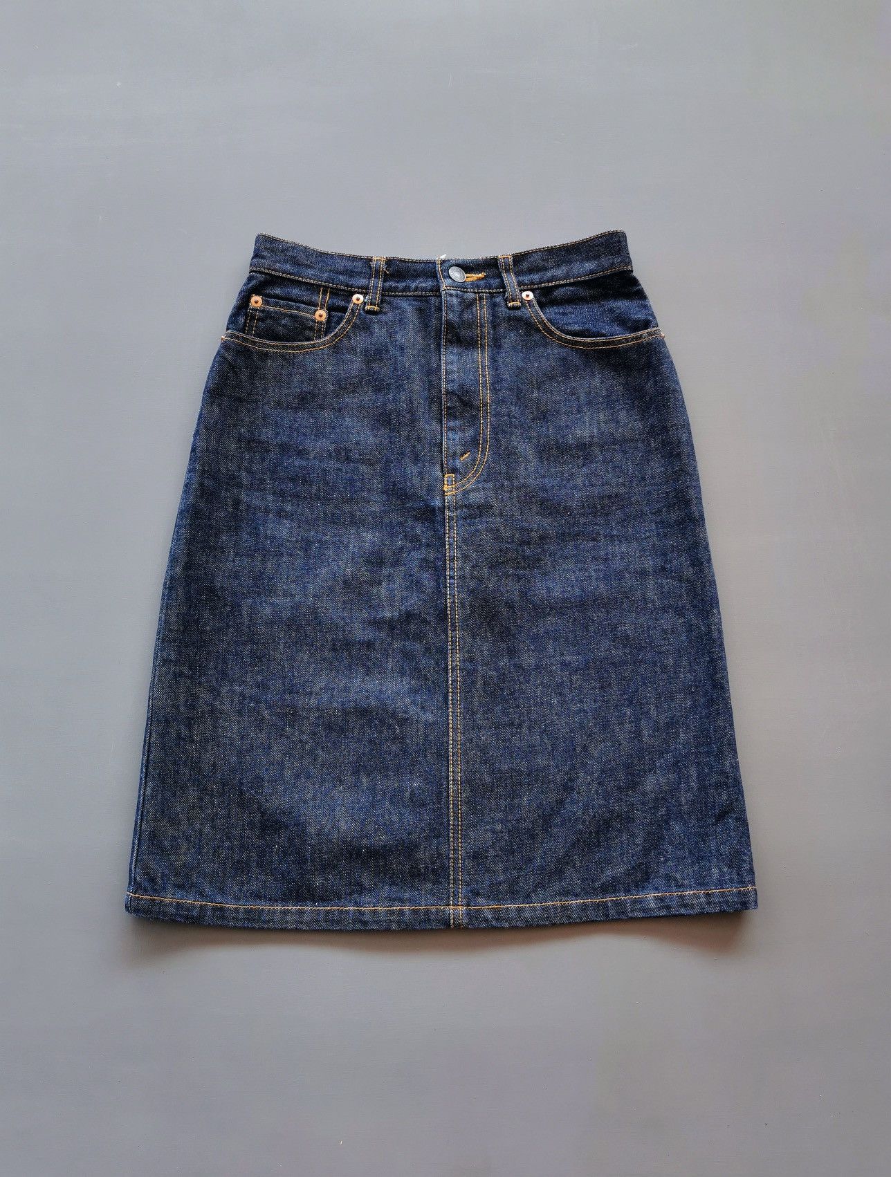 Levi's Vintage Levis Denim Skirt y2k indigo Size 27" / US 4 / IT 40 - 3 Thumbnail