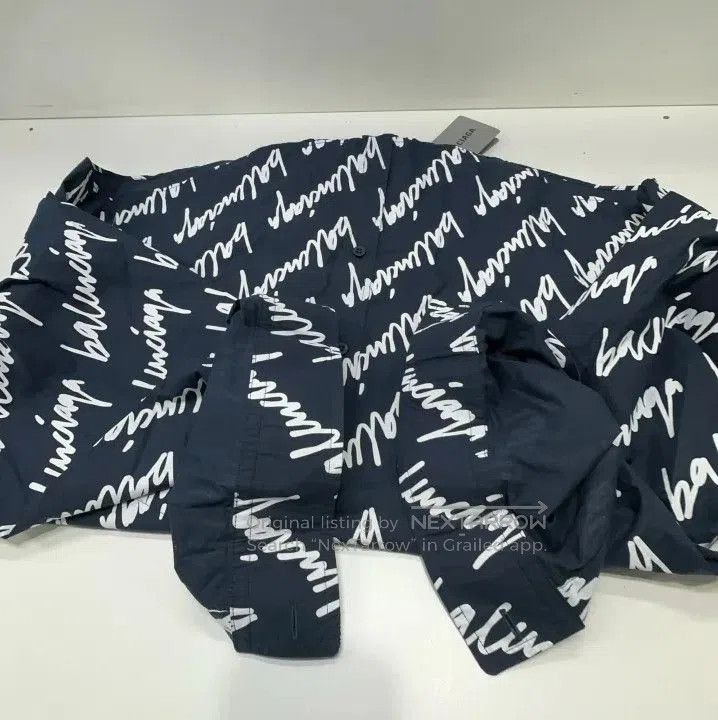 Balenciaga Balenciaga SS22 Logo Blue Long Sleeve Shirt. Size US M / EU 48-50 / 2 - 3 Thumbnail