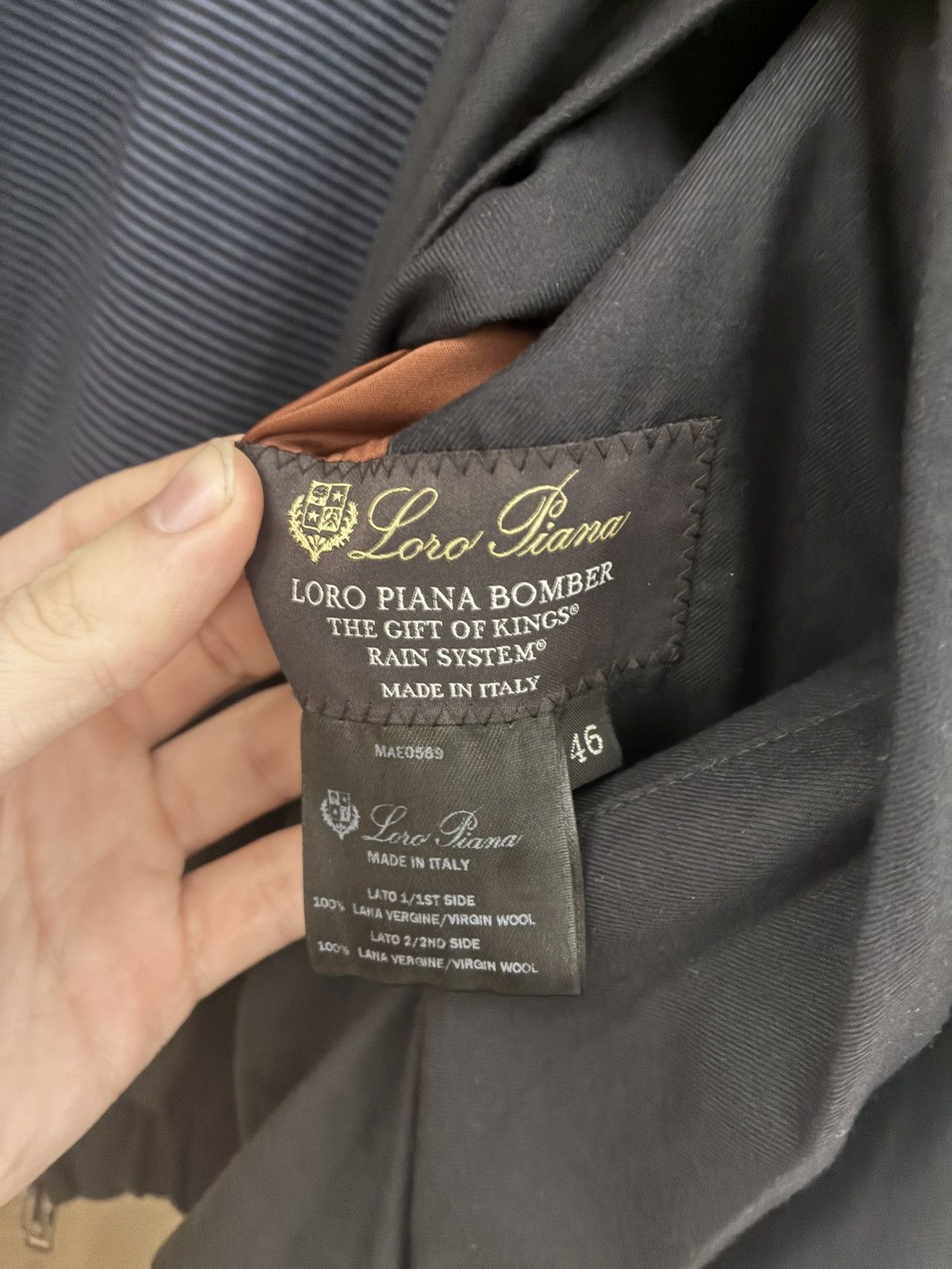 Loro Piana Loro Piana double Gift of Kings navy bomber jacket size 46 Size US S / EU 44-46 / 1 - 3 Thumbnail