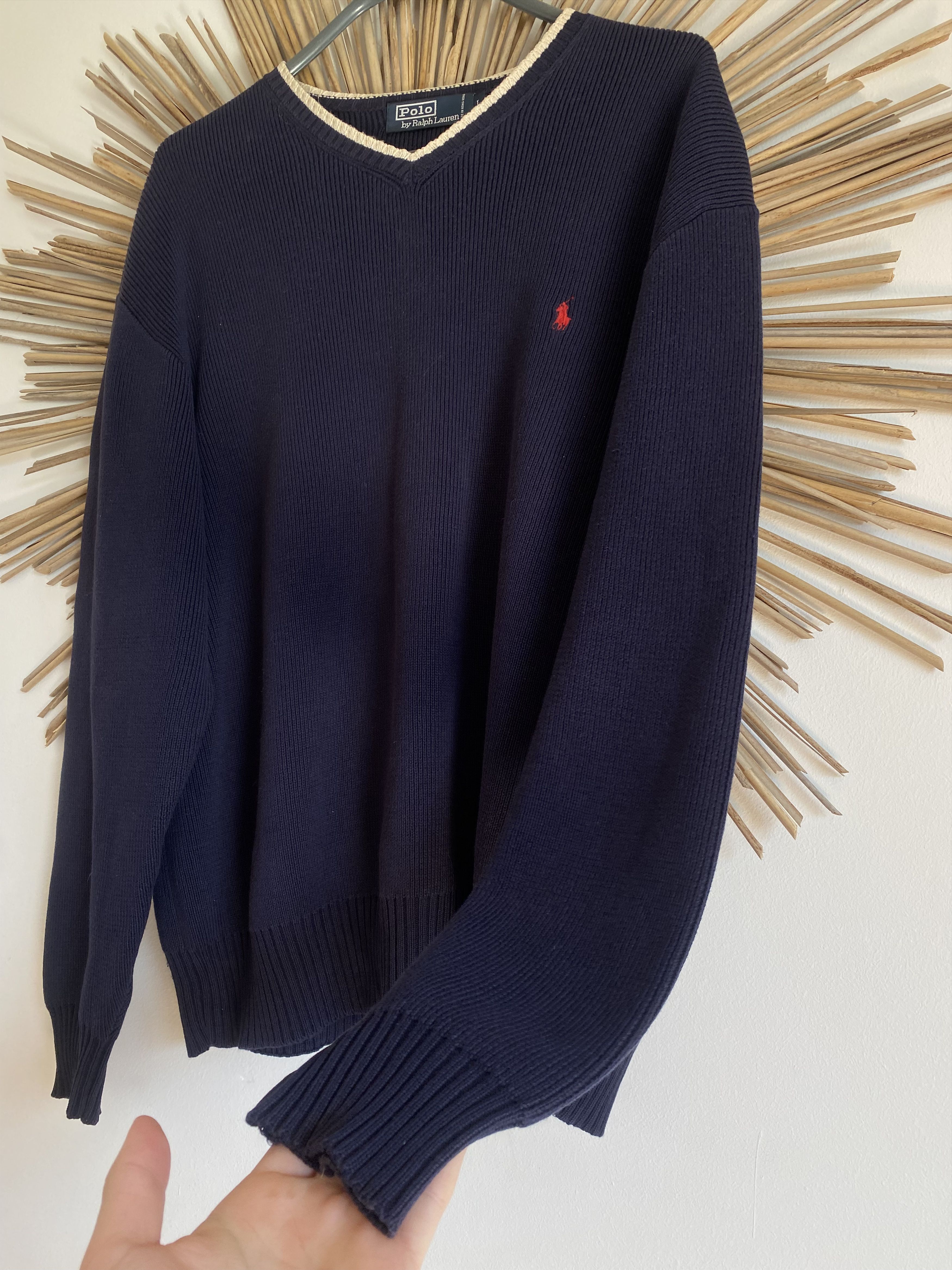 Polo Ralph Lauren Polo Ralph Lauren vintage sweater v-neck mini logo Size US L / EU 52-54 / 3 - 5 Thumbnail