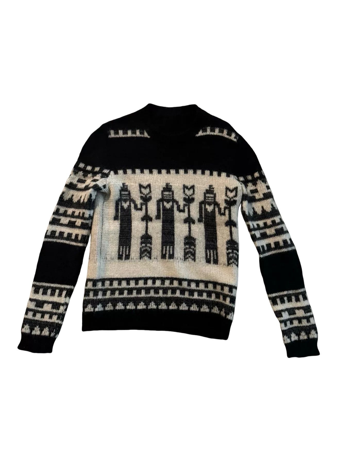 Saint Laurent Paris Saint Laurent Mohair Pattern Sweater Size M Size US M / EU 48-50 / 2 - 1 Thumbnail