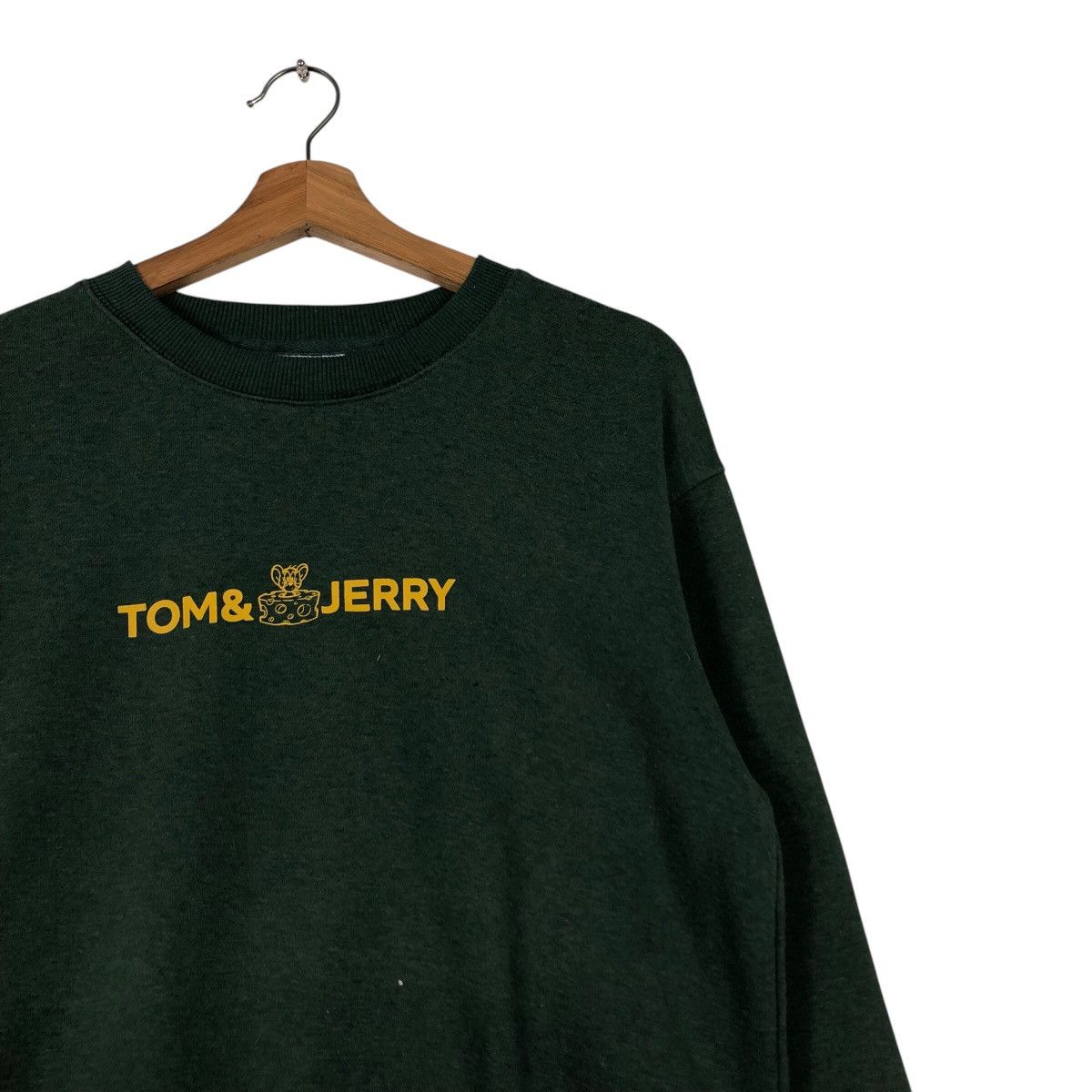 Cartoon Network 📌Rich Green Vintage Sweatshirt Cartoon Tom & Jerry Big Logo Size US M / EU 48-50 / 2 - 7 Thumbnail