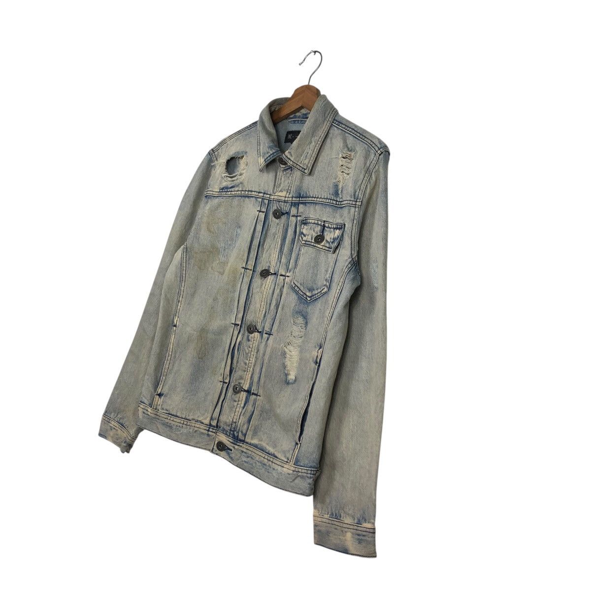Japanese Brand 📌Distressed Biker Denim Jacket Punk Style INC Issey Miyake Size US S / EU 44-46 / 1 - 4 Thumbnail