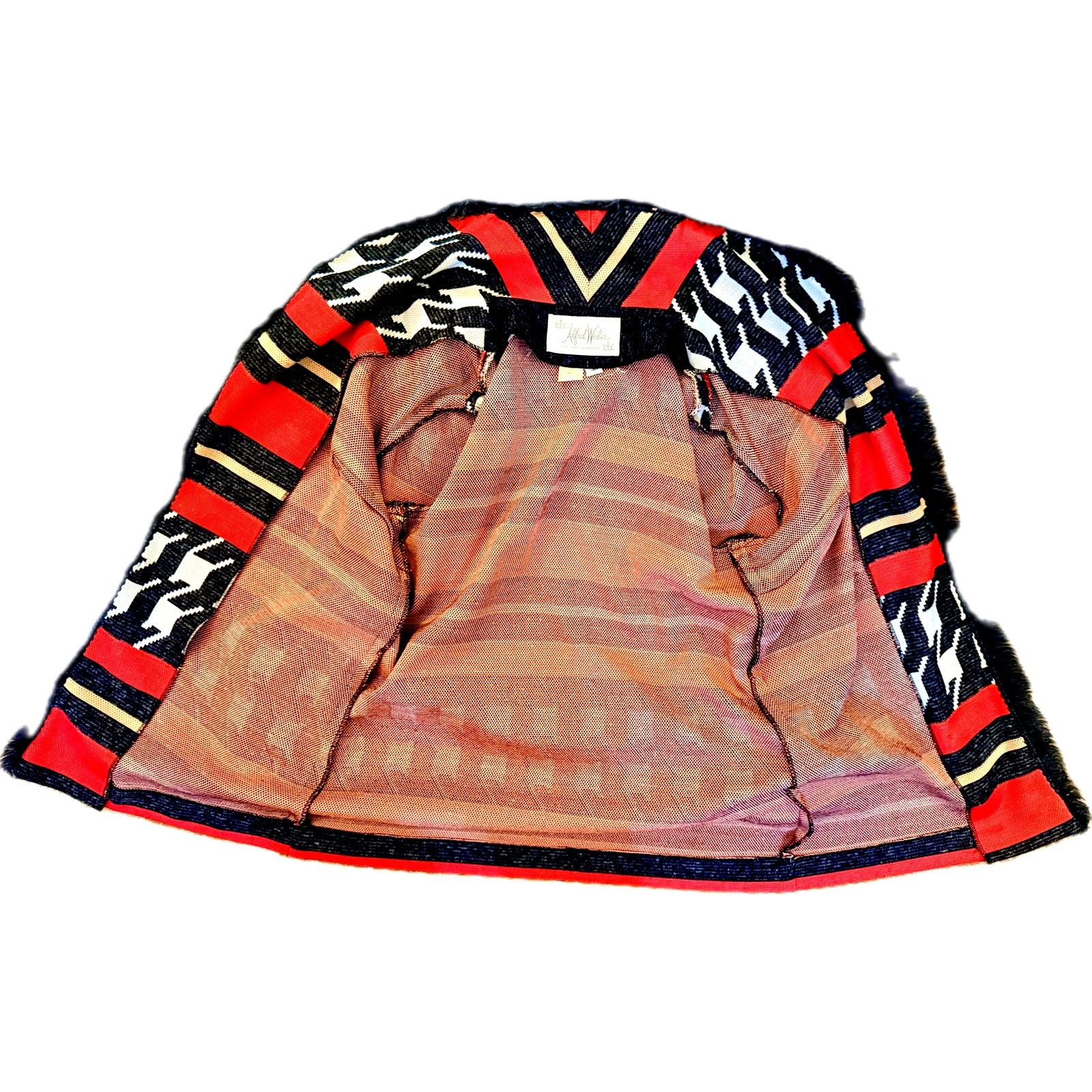 Vintage Vintage 60s Alfred Weber Geometric Tie Waist Trench Size M / US 6-8 / IT 42-44 - 8 Thumbnail