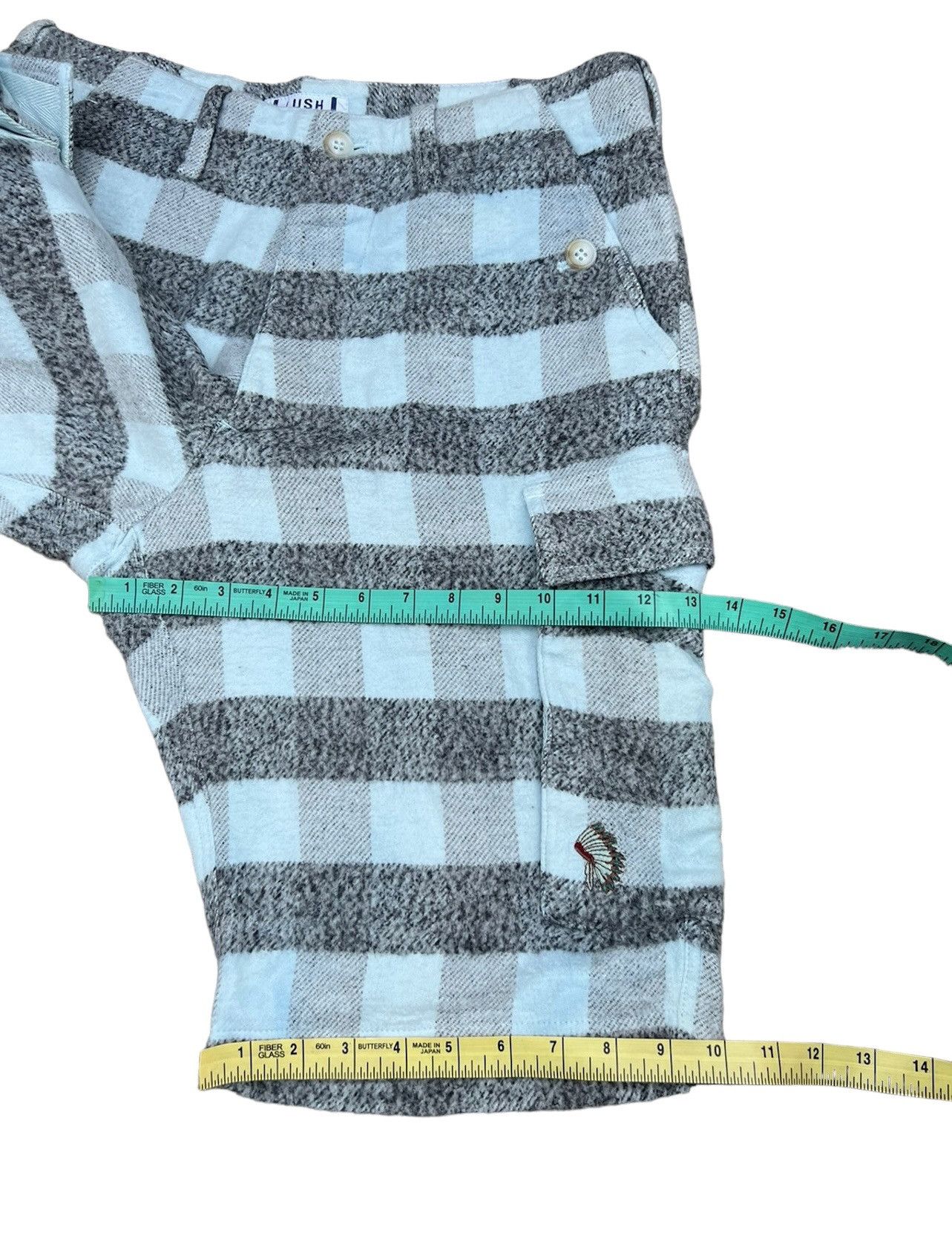 Flannel LUSH Landis Osaka Japan Stripes Checks Flannel Short Pant Size US 30 / EU 46 - 4 Thumbnail