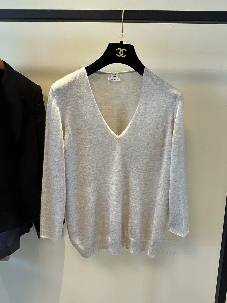 Hermes Hermes 100% Cashmere top Size XXS / US 00 / IT 34 - 1 Thumbnail