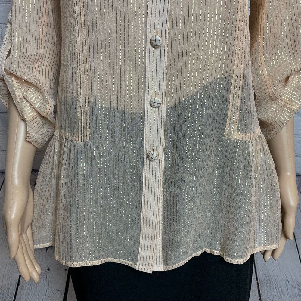 Other LaRok Silk Beige Blouse Size S Size S / US 4 / IT 40 - 8 Thumbnail