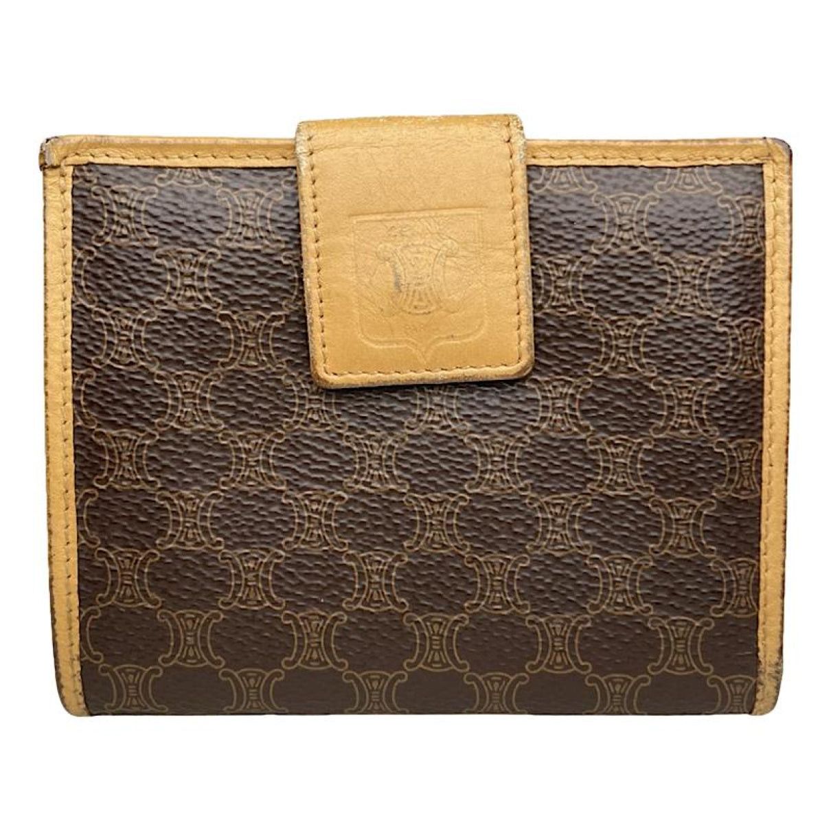 Celine Triomphe Vintage Brown Leather Wallet Size ONE SIZE - 1 Thumbnail