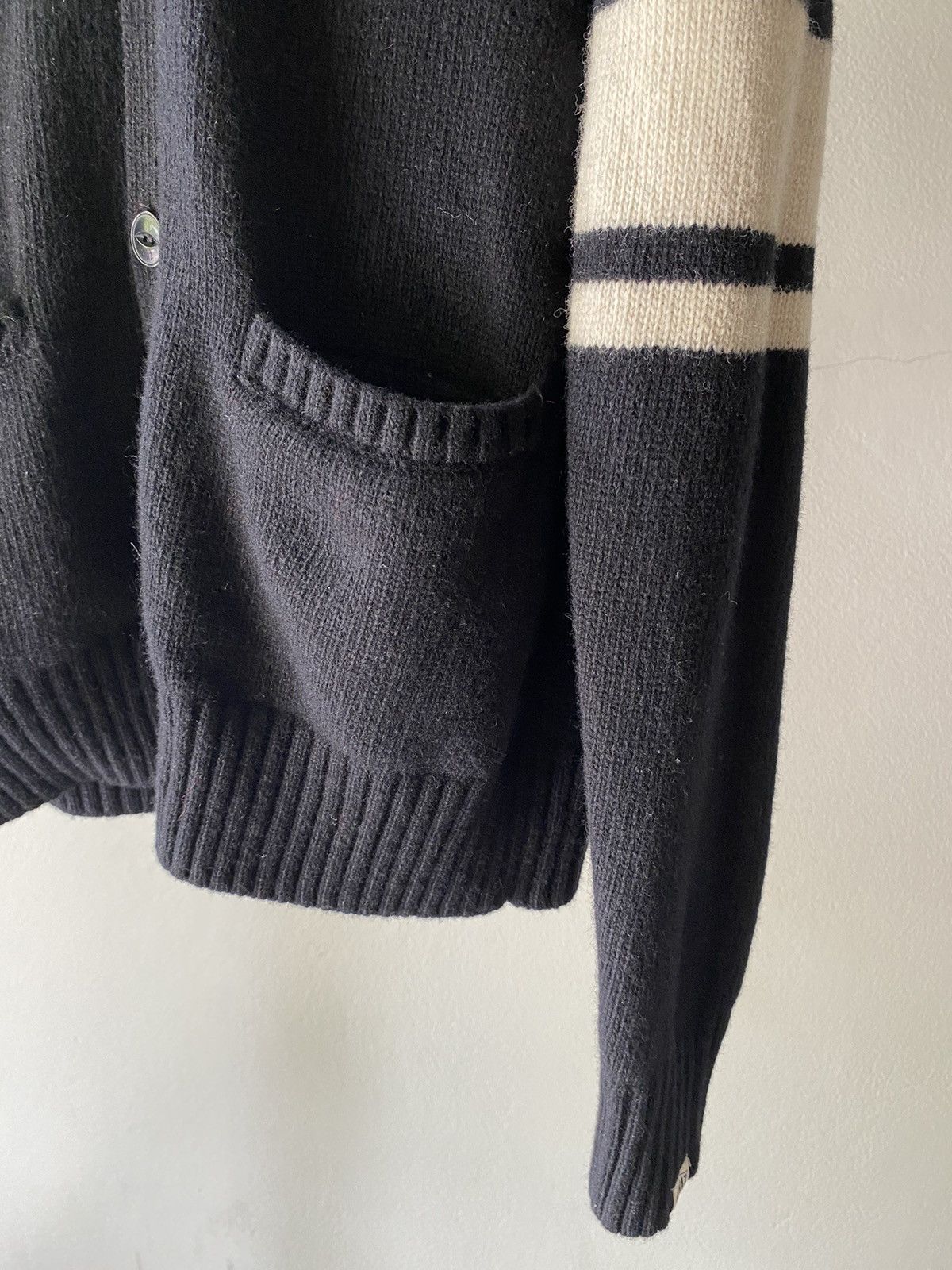 Neighborhood NHIZ izzue plus neighborhood Black Varsity Knit Cardigan Size US S / EU 44-46 / 1 - 11 Thumbnail