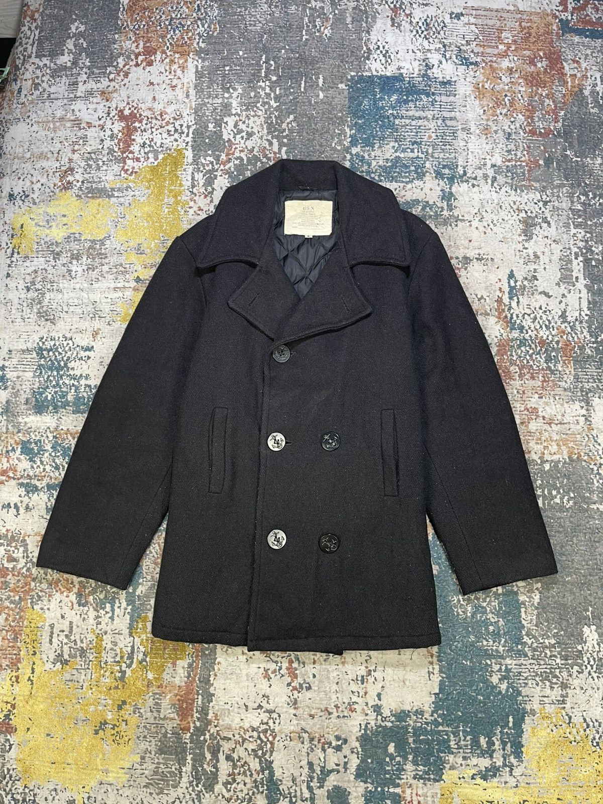 Vintage Vintage USN Navy Issue Peacoat Size US S / EU 44-46 / 1 - 4 Thumbnail