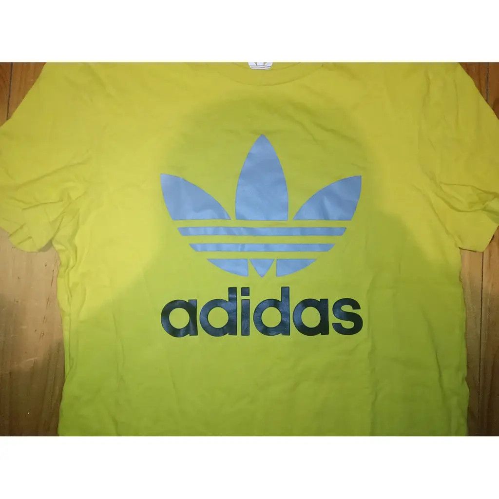 Adidas Adidas Yellow Logo T-Shirt Size US M / EU 48-50 / 2 - 1 Thumbnail
