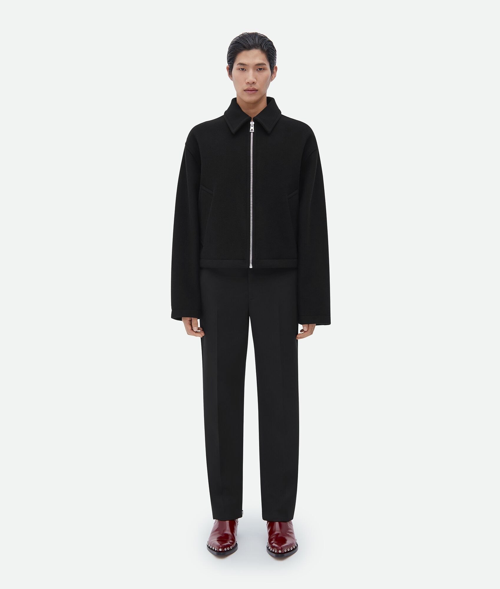 Bottega Veneta o1n1vont1224 Wool and Cashmere Jacket in Black Size US M / EU 48-50 / 2 - 1 Thumbnail
