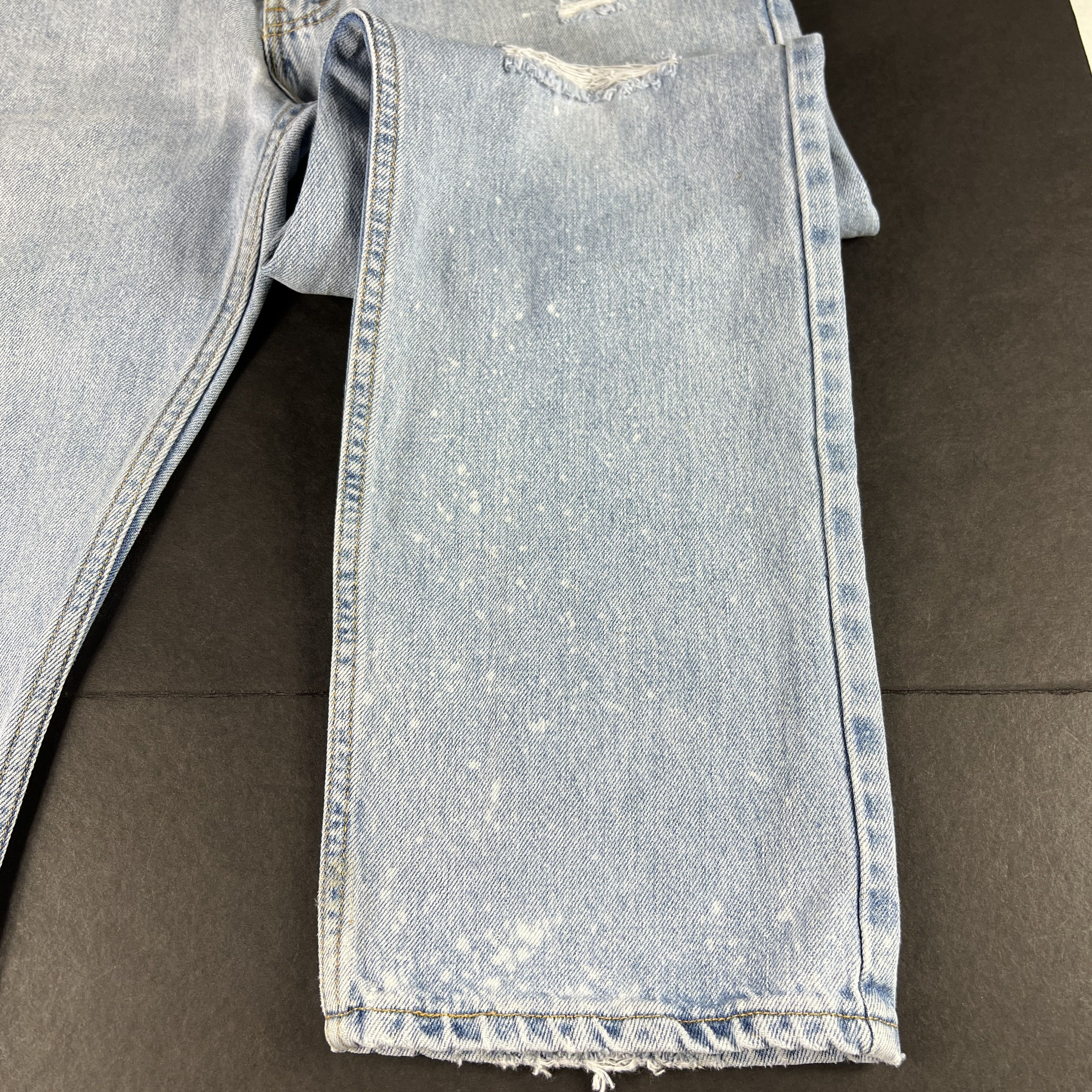 Levi's × Vintage Y2K Levi's Jeans 505 Straight Blue Faded Thrashed Denim Size US 36 / EU 52 - 8 Thumbnail