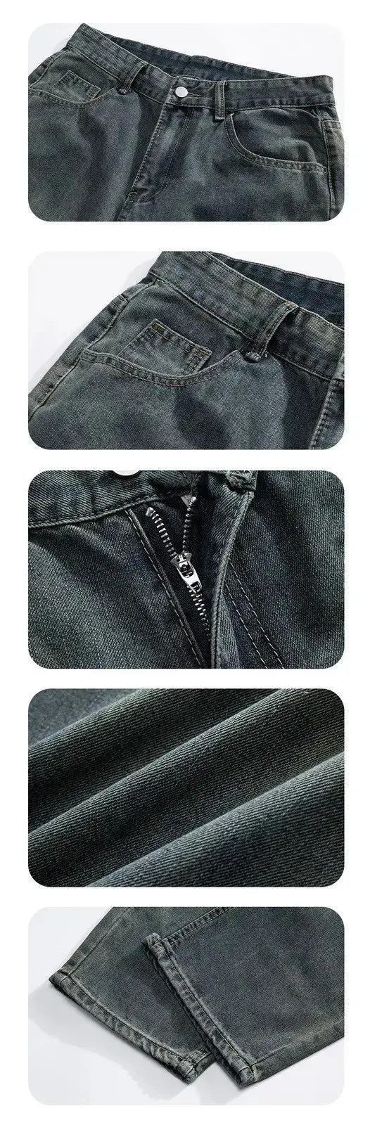 Japanese Brand Streetwear Casual Straight Mid Waist Jeans Pants Size US 30 / EU 46 - 5 Thumbnail