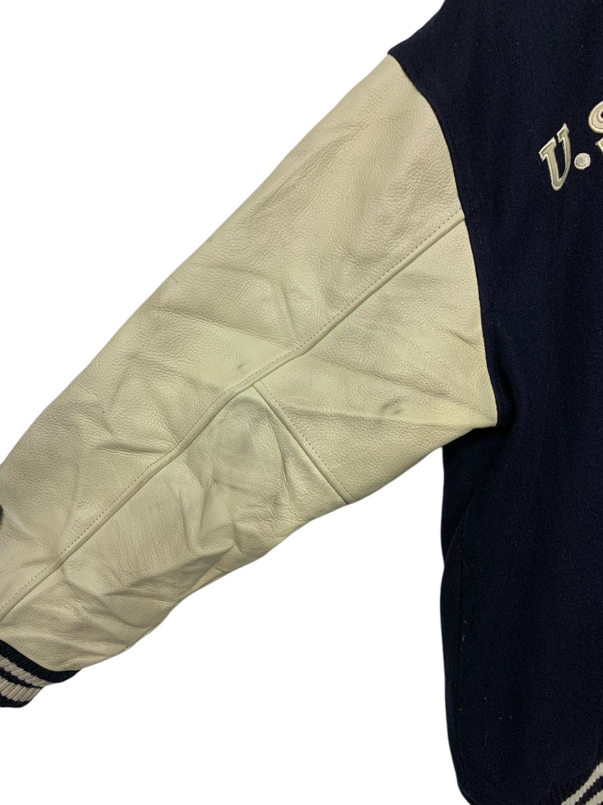 Vintage Vintage U.s Boarder Unlimited Space Varsity Leather Jacket Size US M / EU 48-50 / 2 - 11 Thumbnail