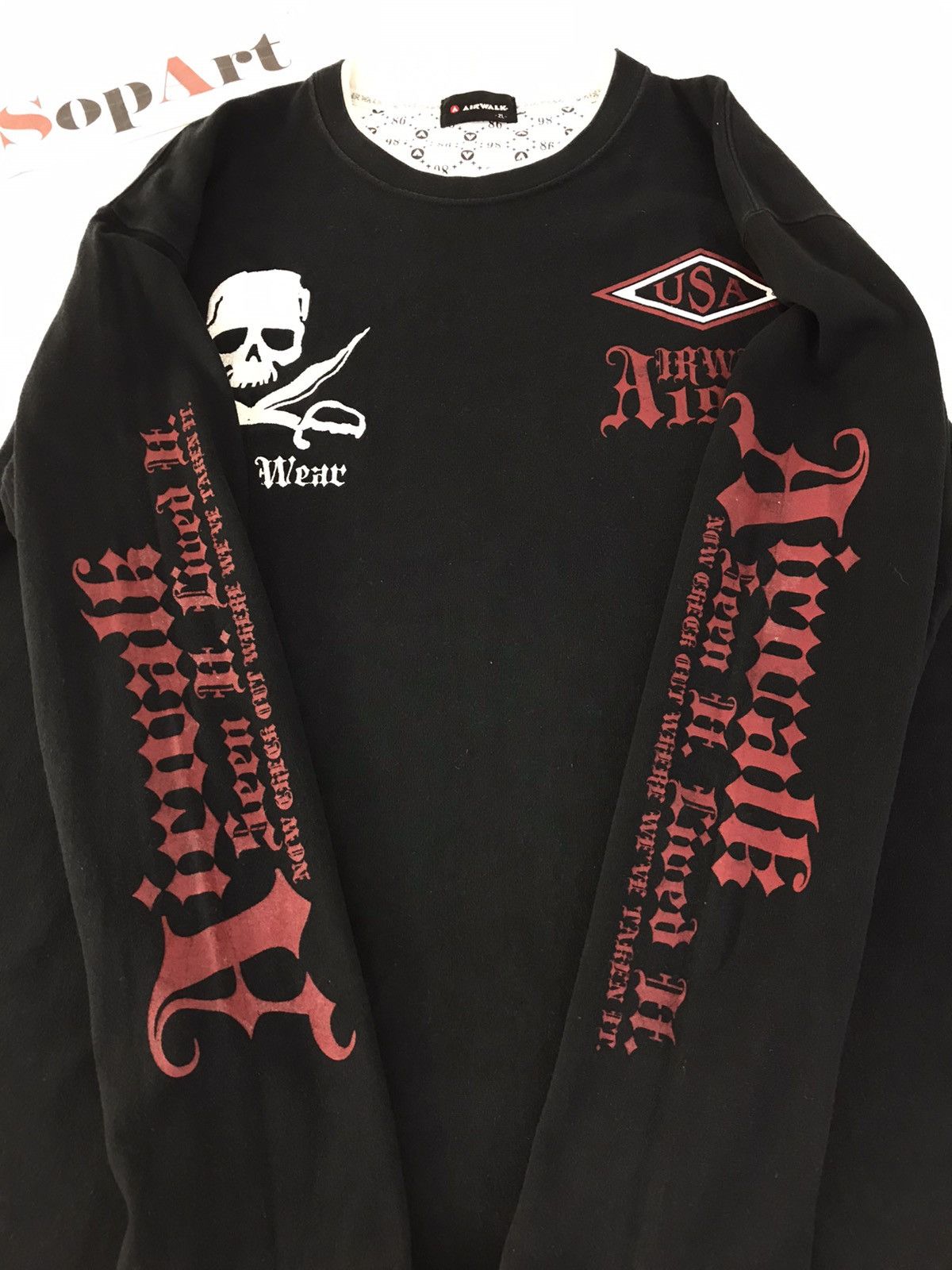 Airwalk × Vintage Vintage Airwalk 1986 Big Logo Skull Long Sleeve Shirt Size US XL / EU 56 / 4 - 5 Thumbnail