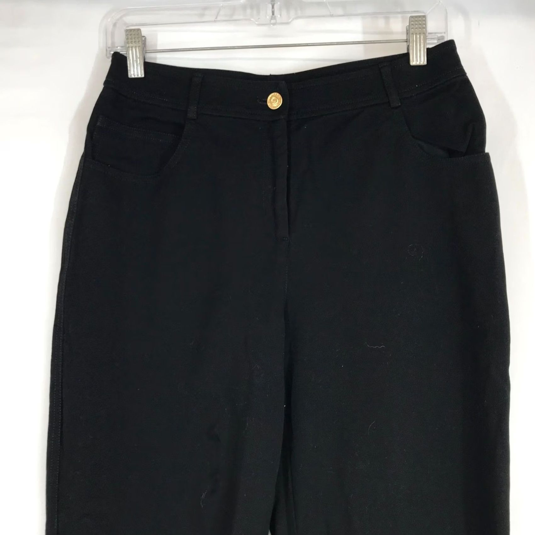 Vintage ST JOHN BLACK CASUAL PANTS WOMEN'S 6 Size 28" / US 6 / IT 42 - 2 Thumbnail