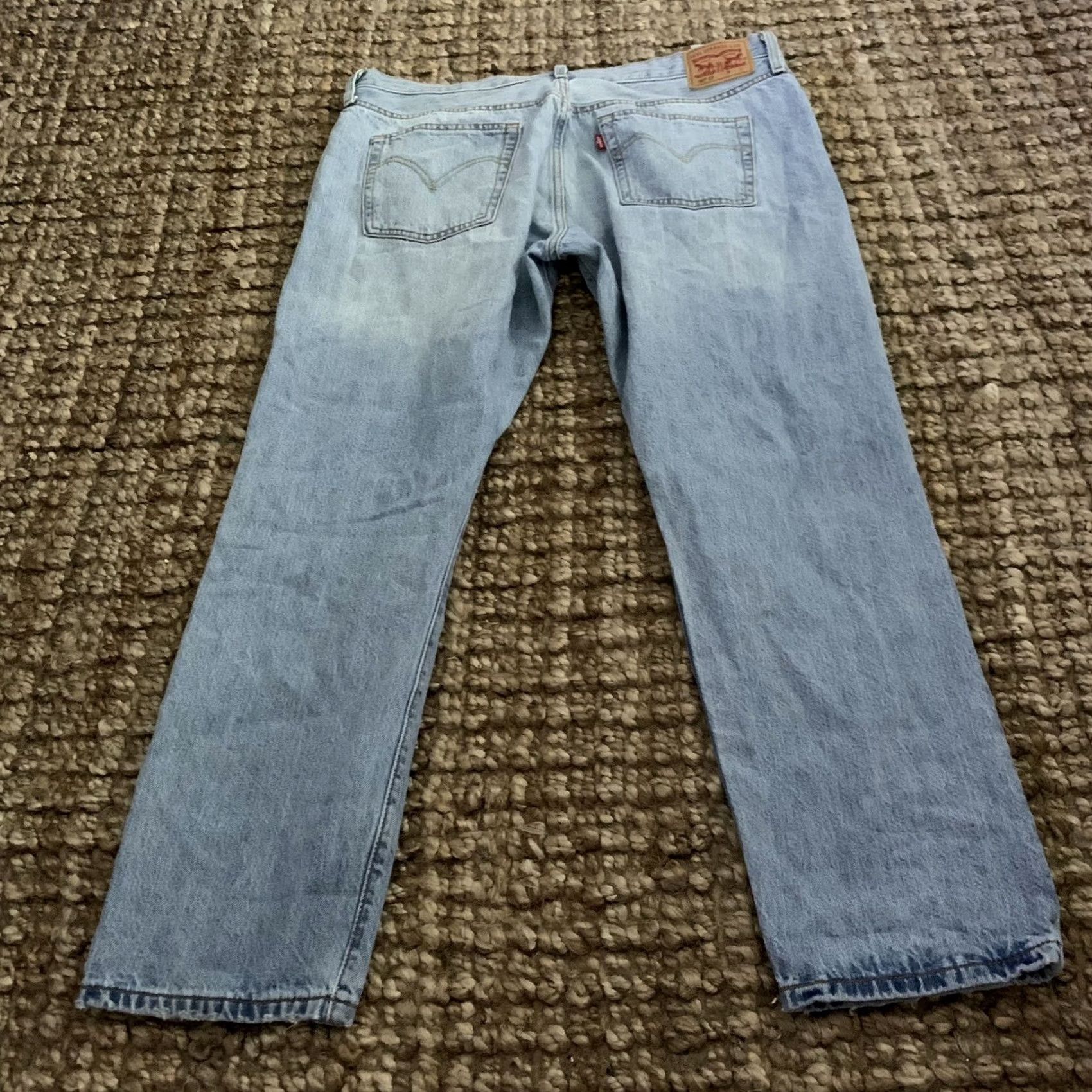 Levi's VINTAGE Levi's 501 Jeans Mens Regular Blue Distressed Button Fly Tapered Denim 36x29 Jeans Size US 32 / EU 48 - 3 Thumbnail