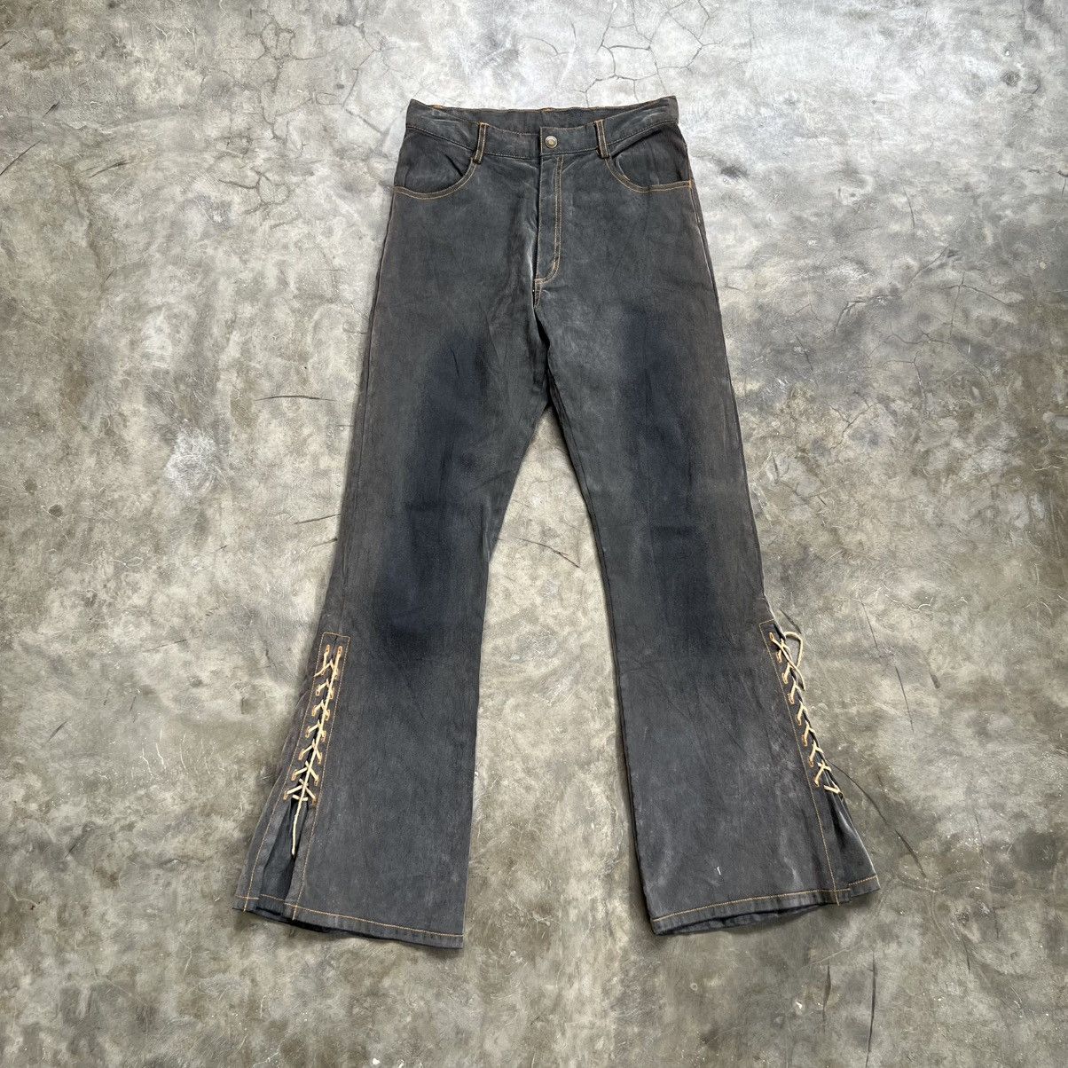 Tornado Mart 2000s Unbrand Tornado Style Flare Lace Pants Size US 28 / EU 44 - 1 Thumbnail