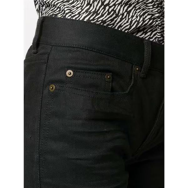 Saint Laurent Paris o1b1hav111224 Low Rise Shorts in Stretch Denim in Used Black Size 27" / US 4 / IT 40 - 7 Thumbnail